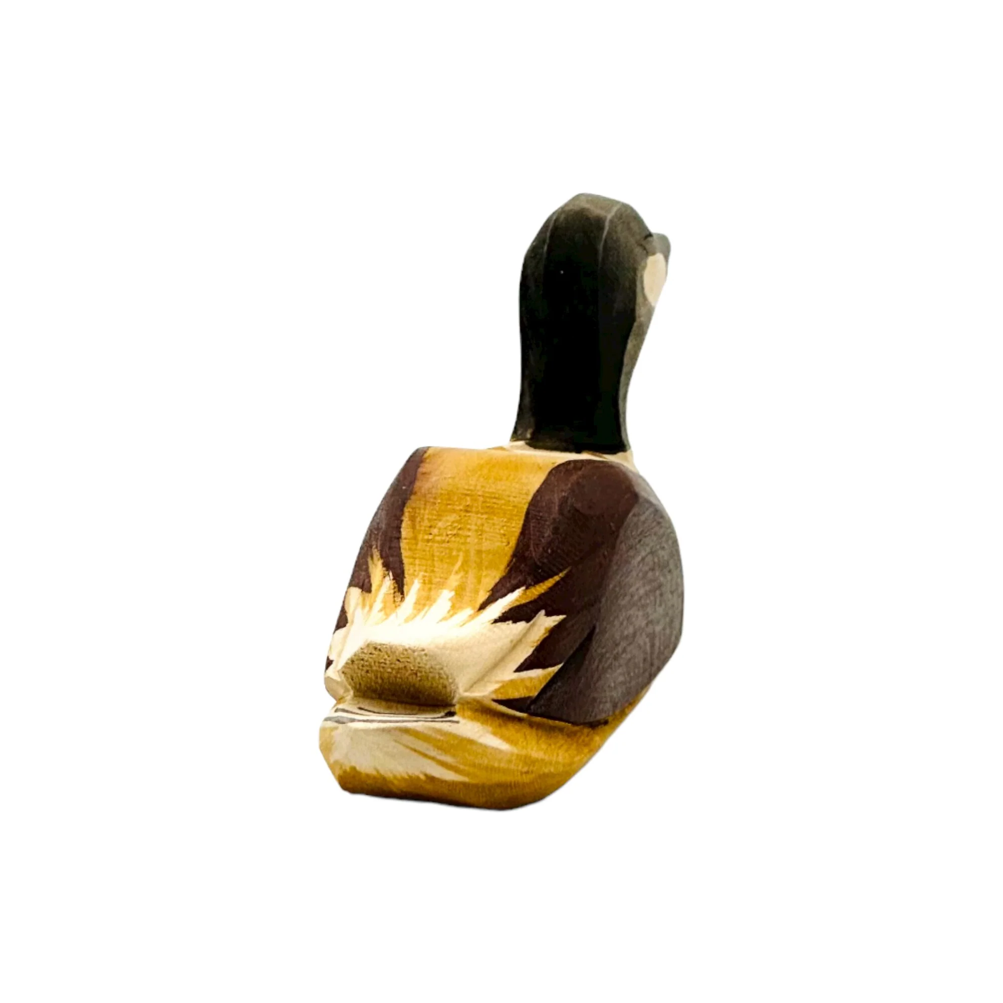 Handcrafted Open Ended Wooden Toy Farm Animal - Canada Goose swimming - Image 4