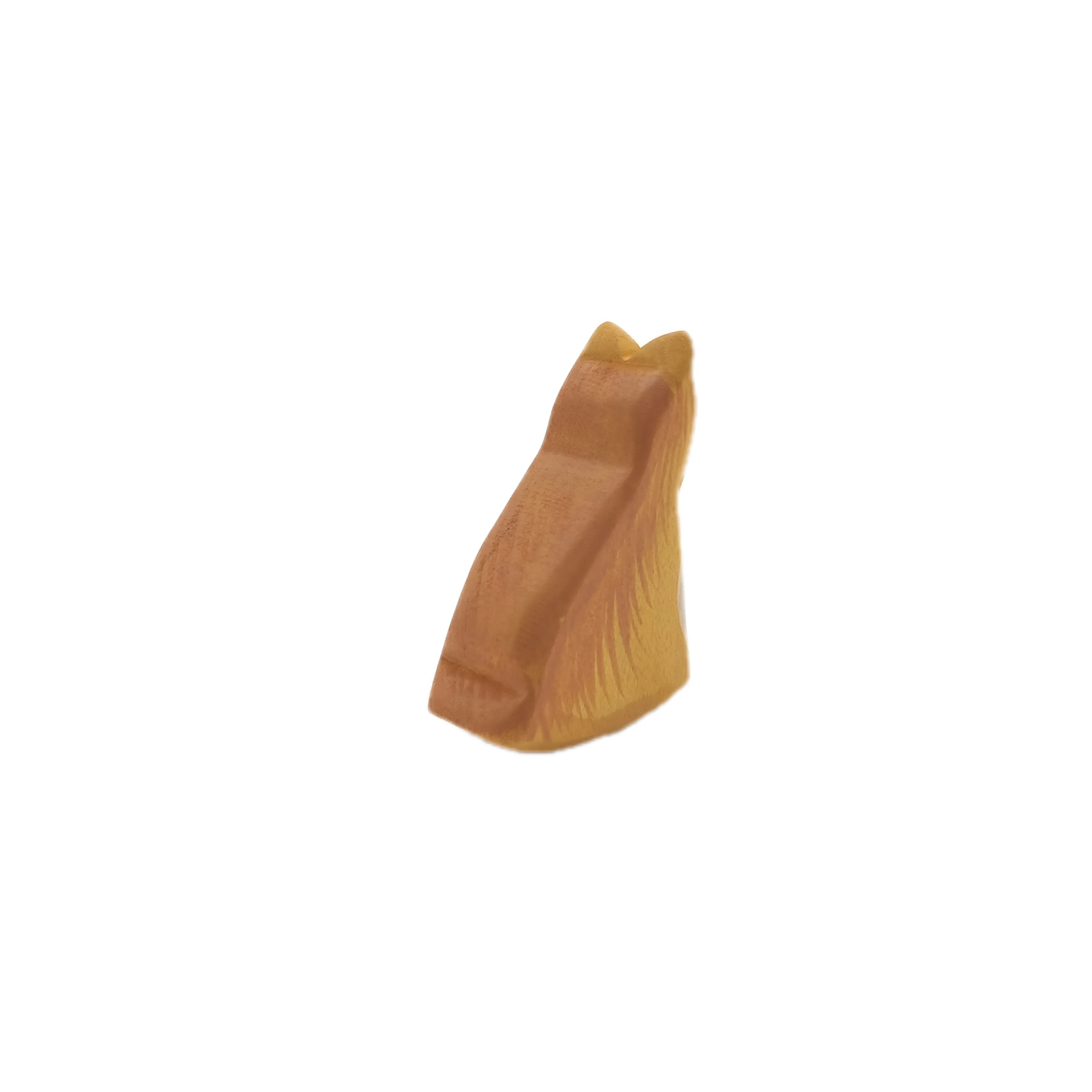 Handcrafted Open Ended Wooden Toy Farm Animal - Cat sitting - Image 2