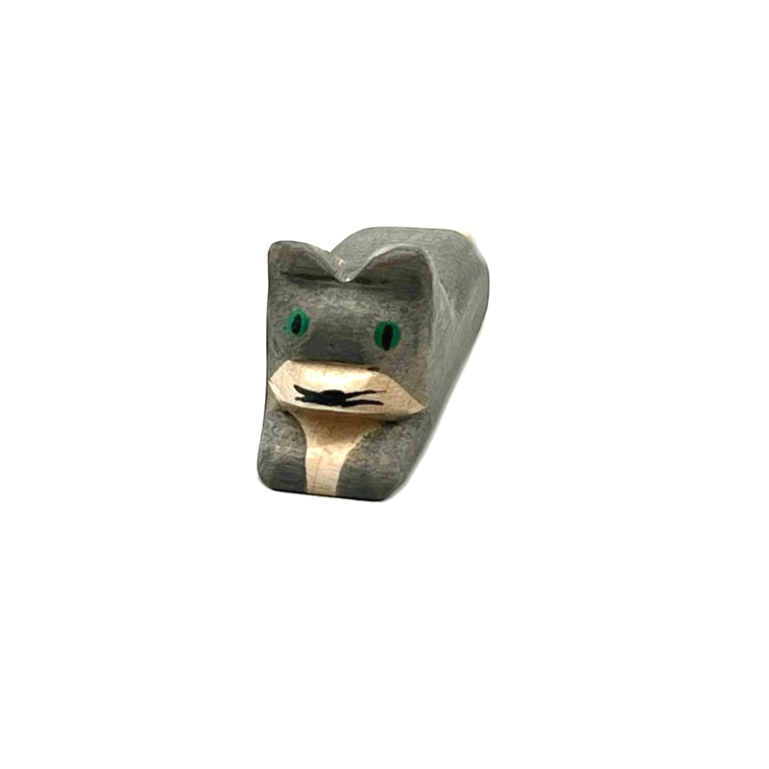 Handcrafted Open Ended Wooden Toy Farm Animal - Cat small - Image 3
