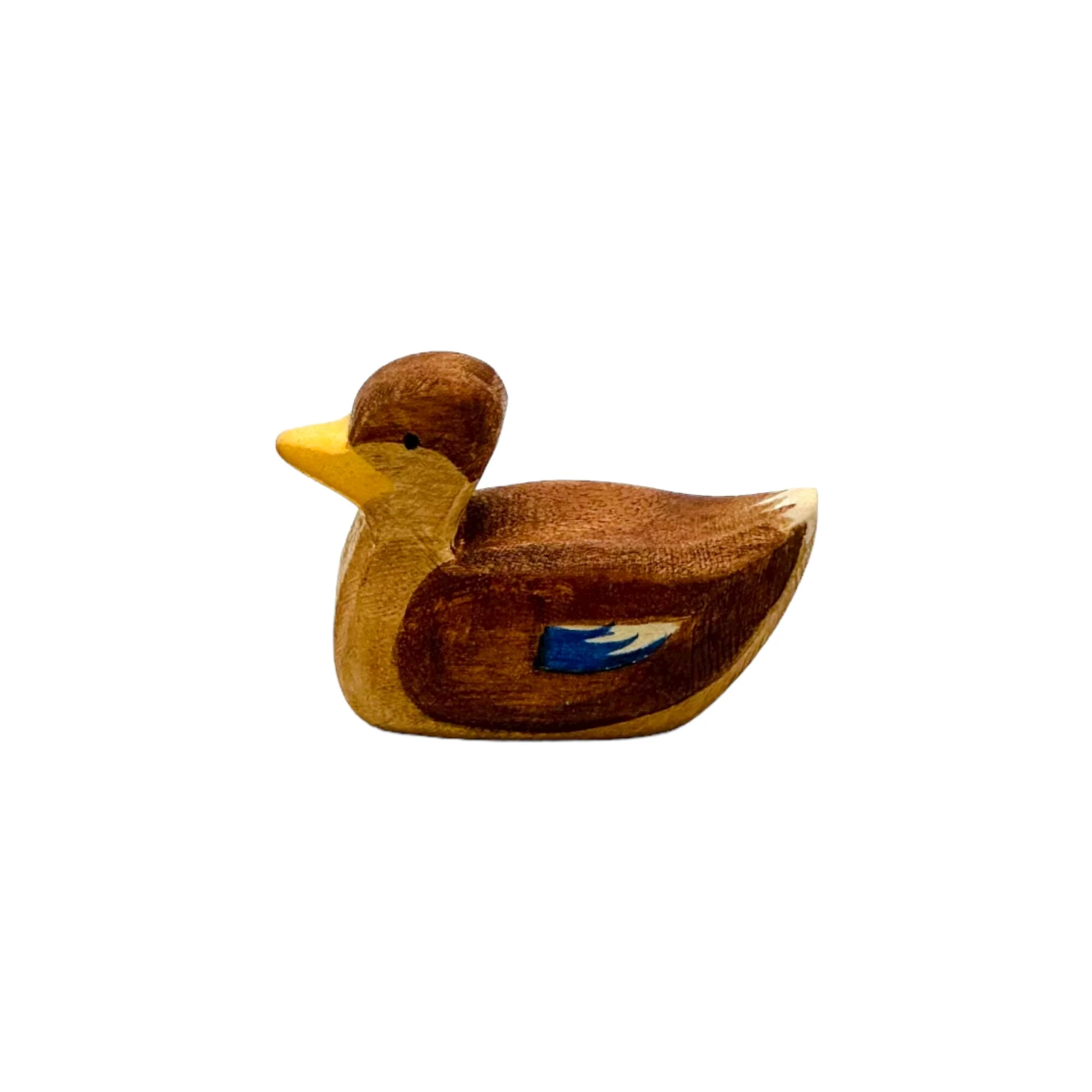 Handcrafted Open Ended Wooden Toy Farm Animal - Duck swimming