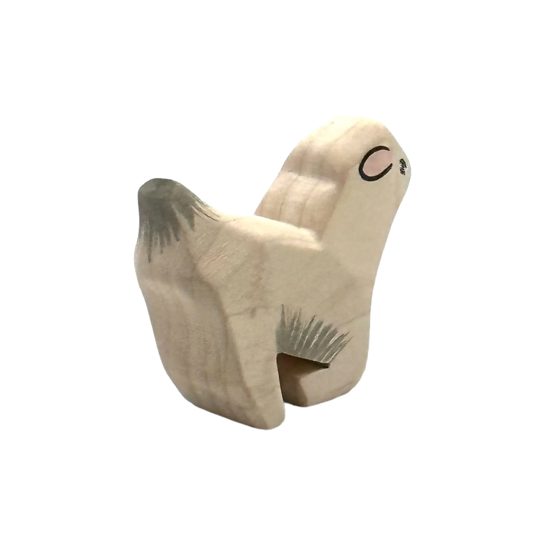 Handcrafted Open Ended Wooden Toy Farm Animal - Goat Kneeling (Miniature) - Image 5