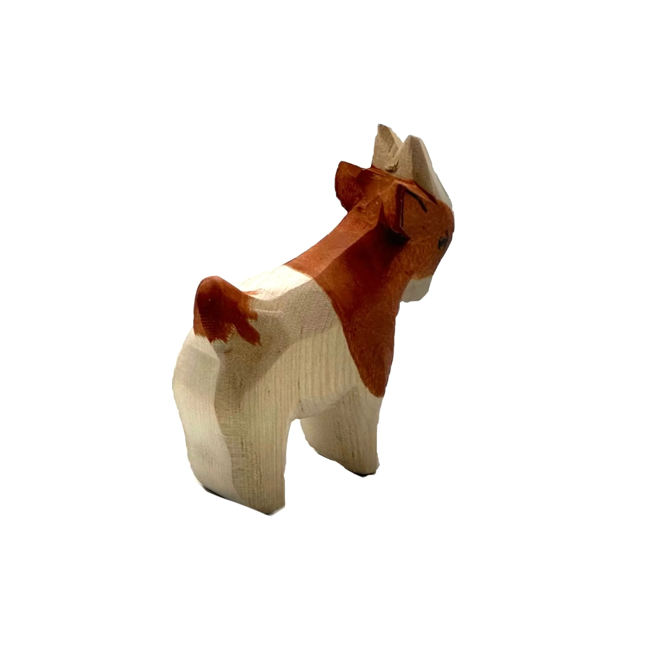 Handcrafted Open Ended Wooden Toy Farm Animal - Goat small standing - Image 2
