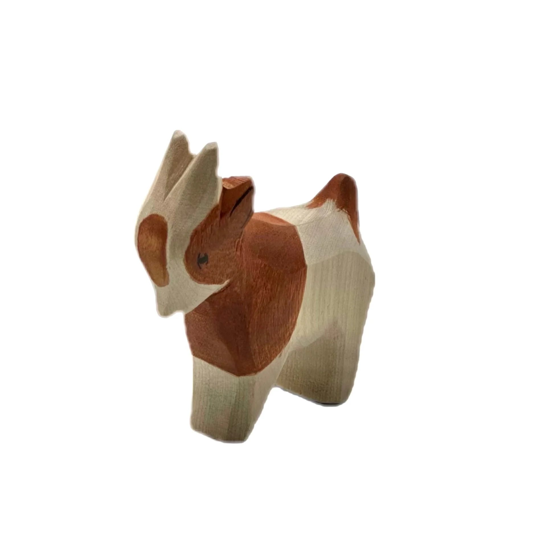 Handcrafted Open Ended Wooden Toy Farm Animal - Goat small standing - Image 3