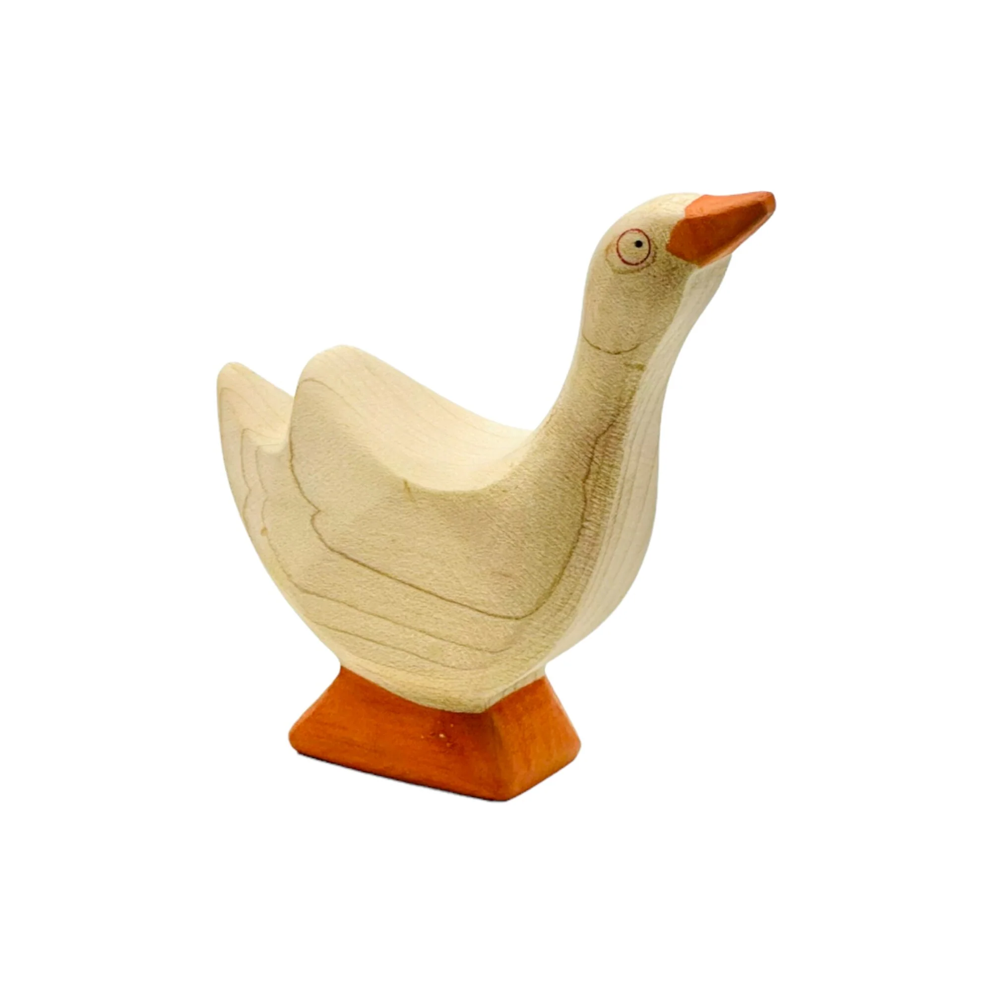 Handcrafted Open Ended Wooden Toy Farm Animal - Goose Head High - Image 3