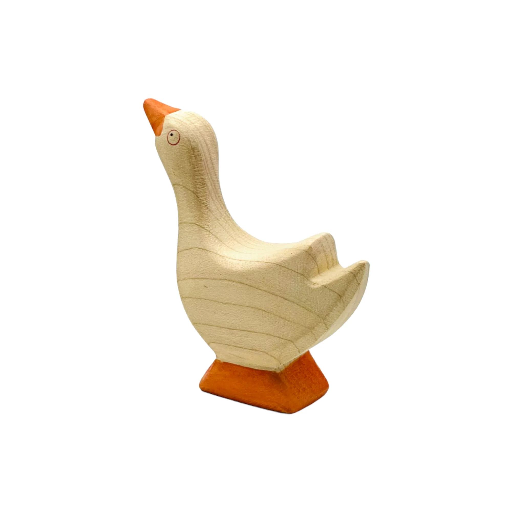 Handcrafted Open Ended Wooden Toy Farm Animal - Goose Head High - Image 4