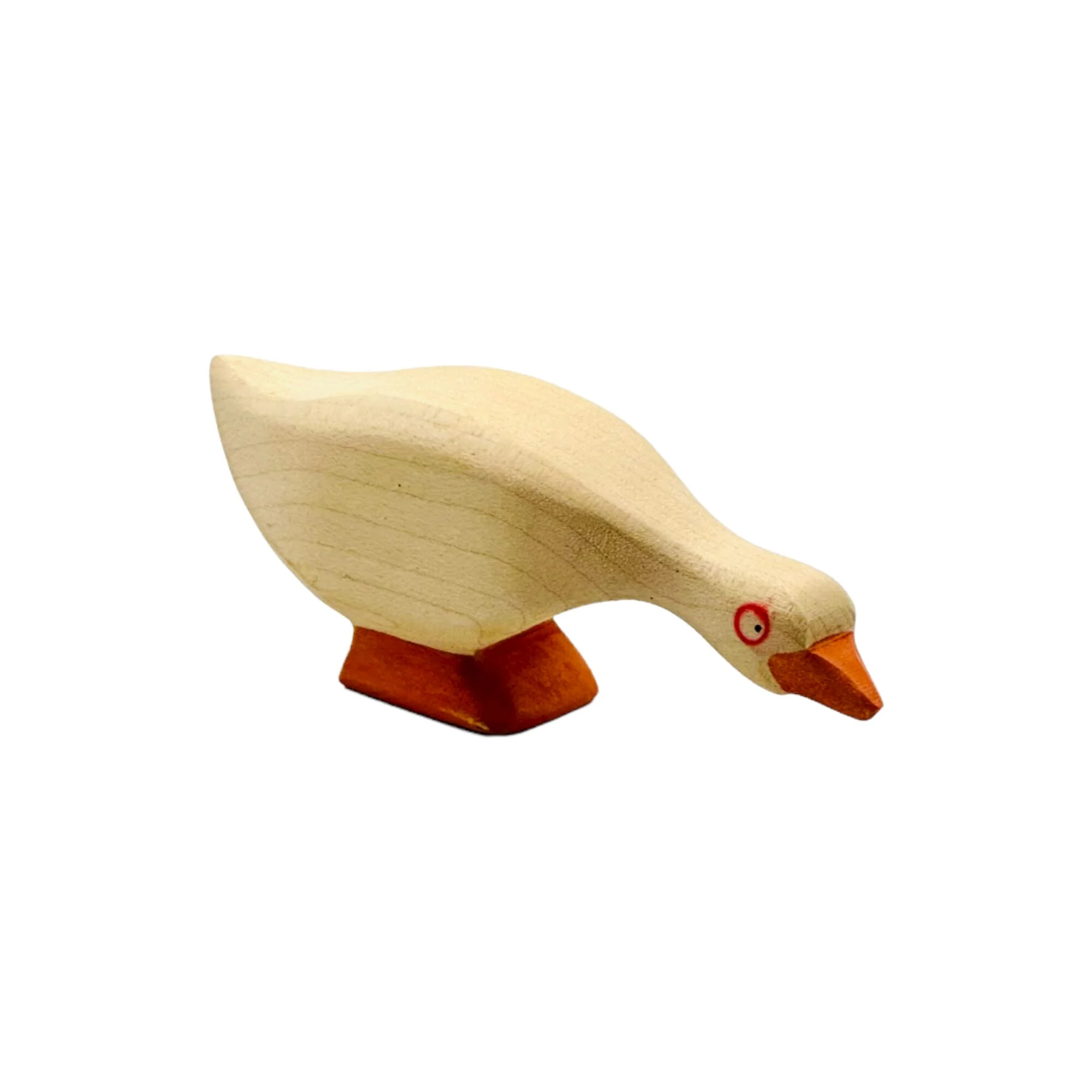 Handcrafted Open Ended Wooden Toy Farm Animal - Goose head low - Image 4