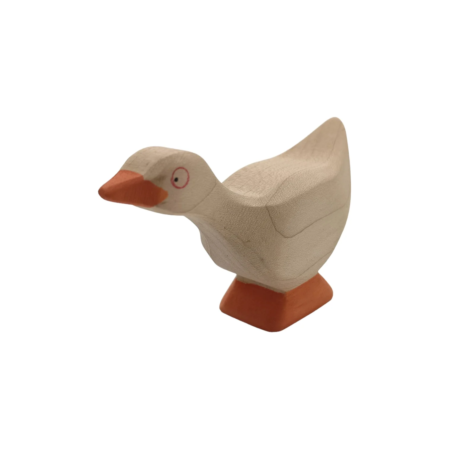 Handcrafted Open Ended Wooden Toy Farm Animal - Goose Standing - Image 2