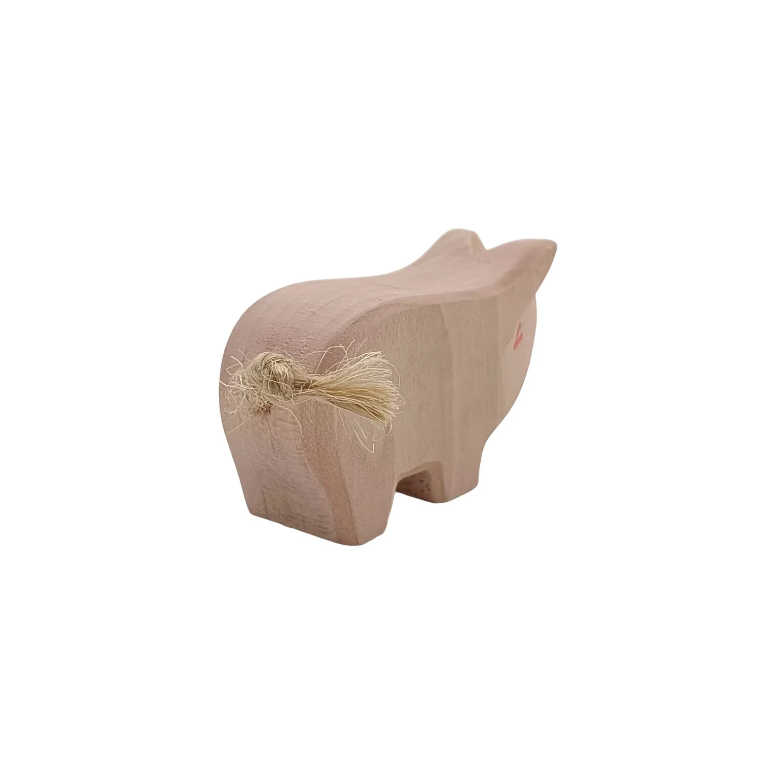 Handcrafted Open Ended Wooden Toy Farm Animal - Piglet - Image 4