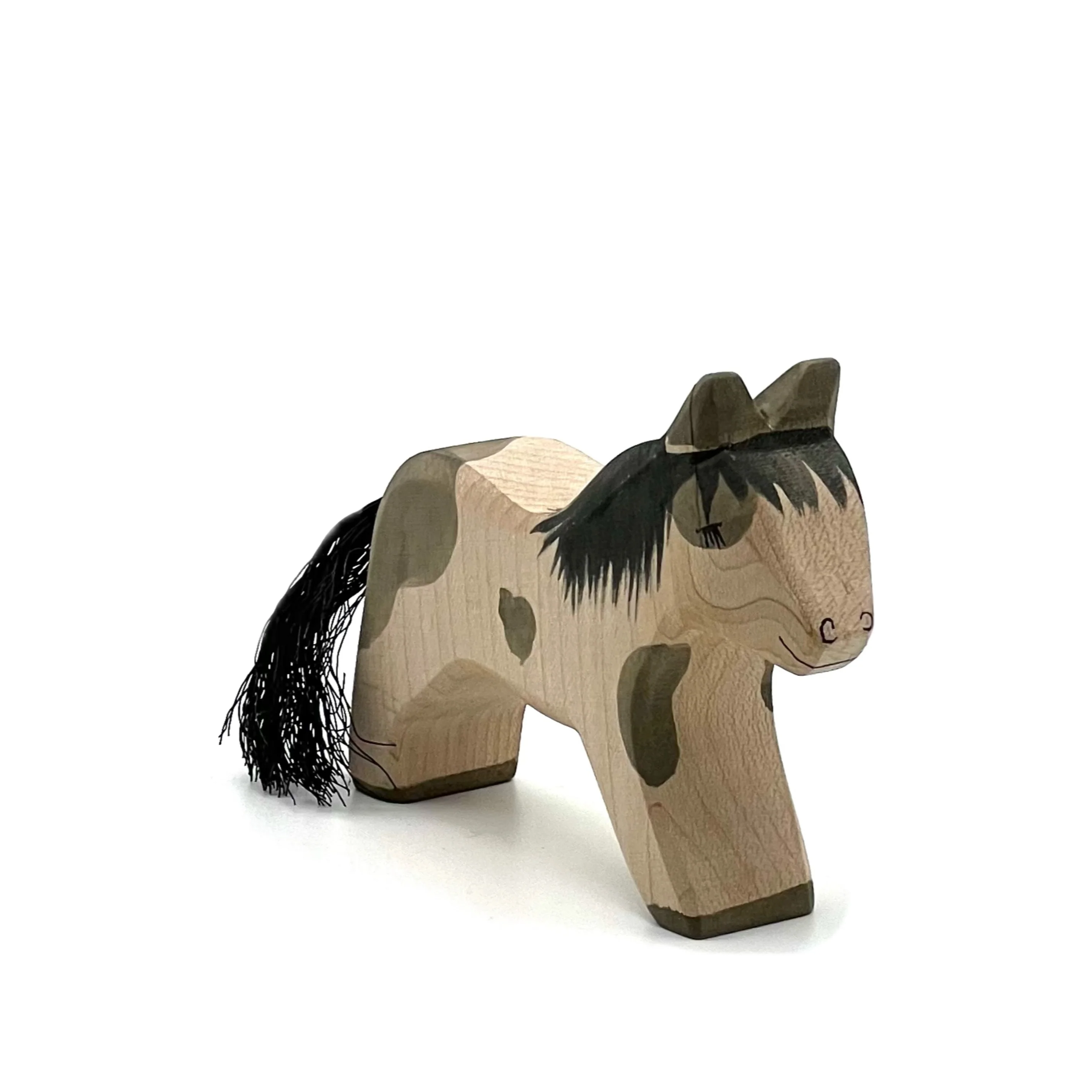 Handcrafted Open Ended Wooden Toy Farm Animal - Pony Running - Image 3