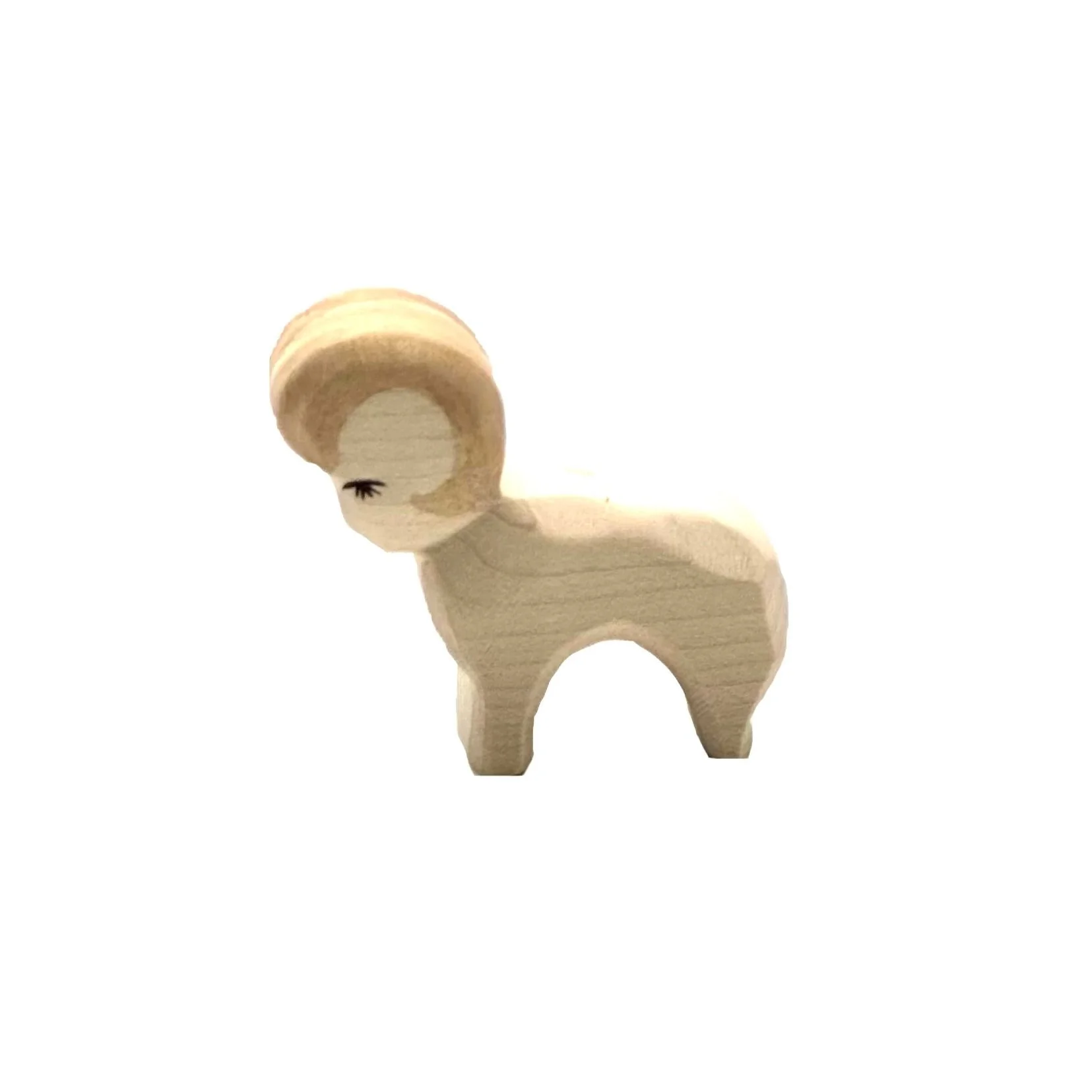 Handcrafted Open Ended Wooden Toy Farm Animal - Ram Small - Image 2