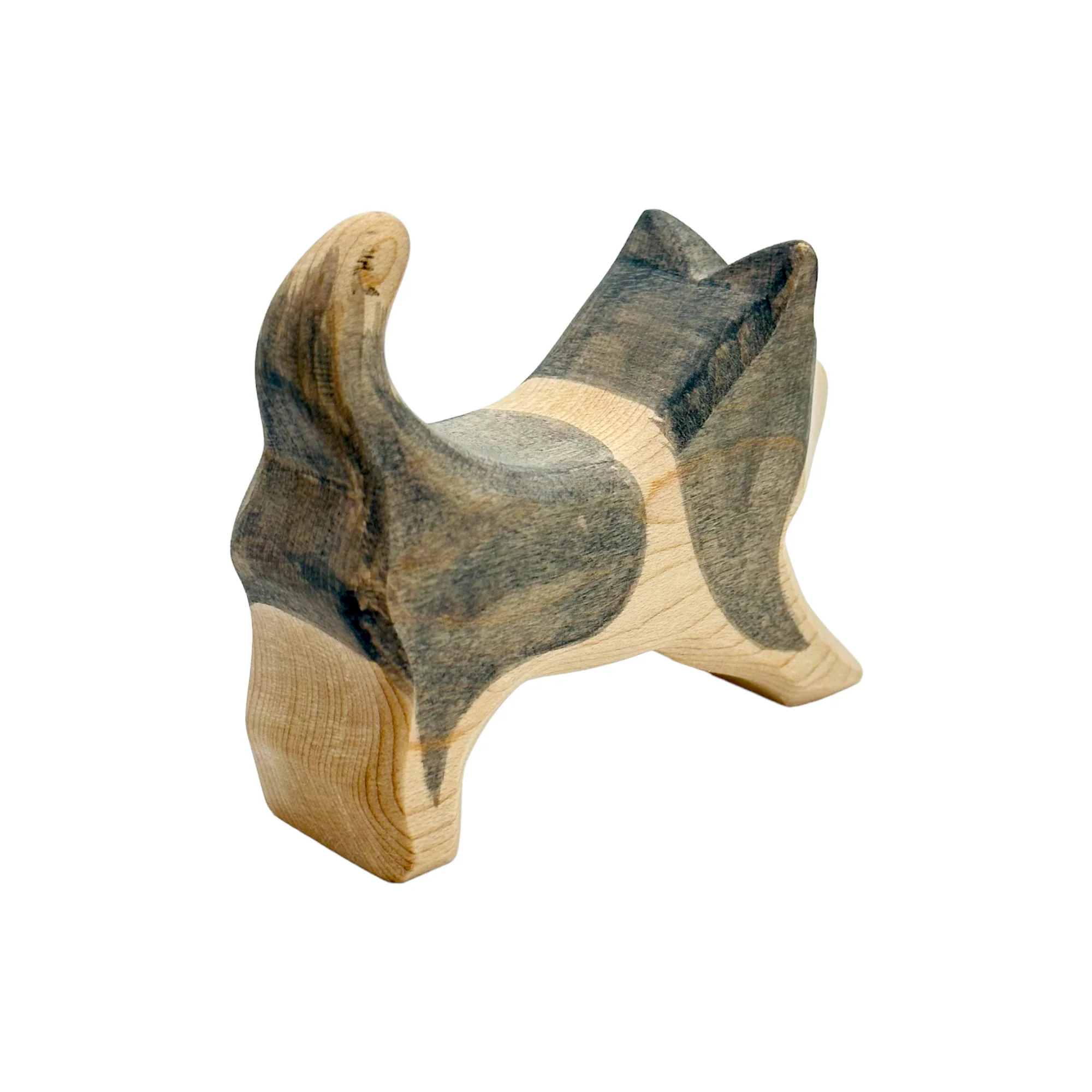 Handcrafted Open Ended Wooden Toy Farm Animal - Sled Running Husky Dog - Image 3