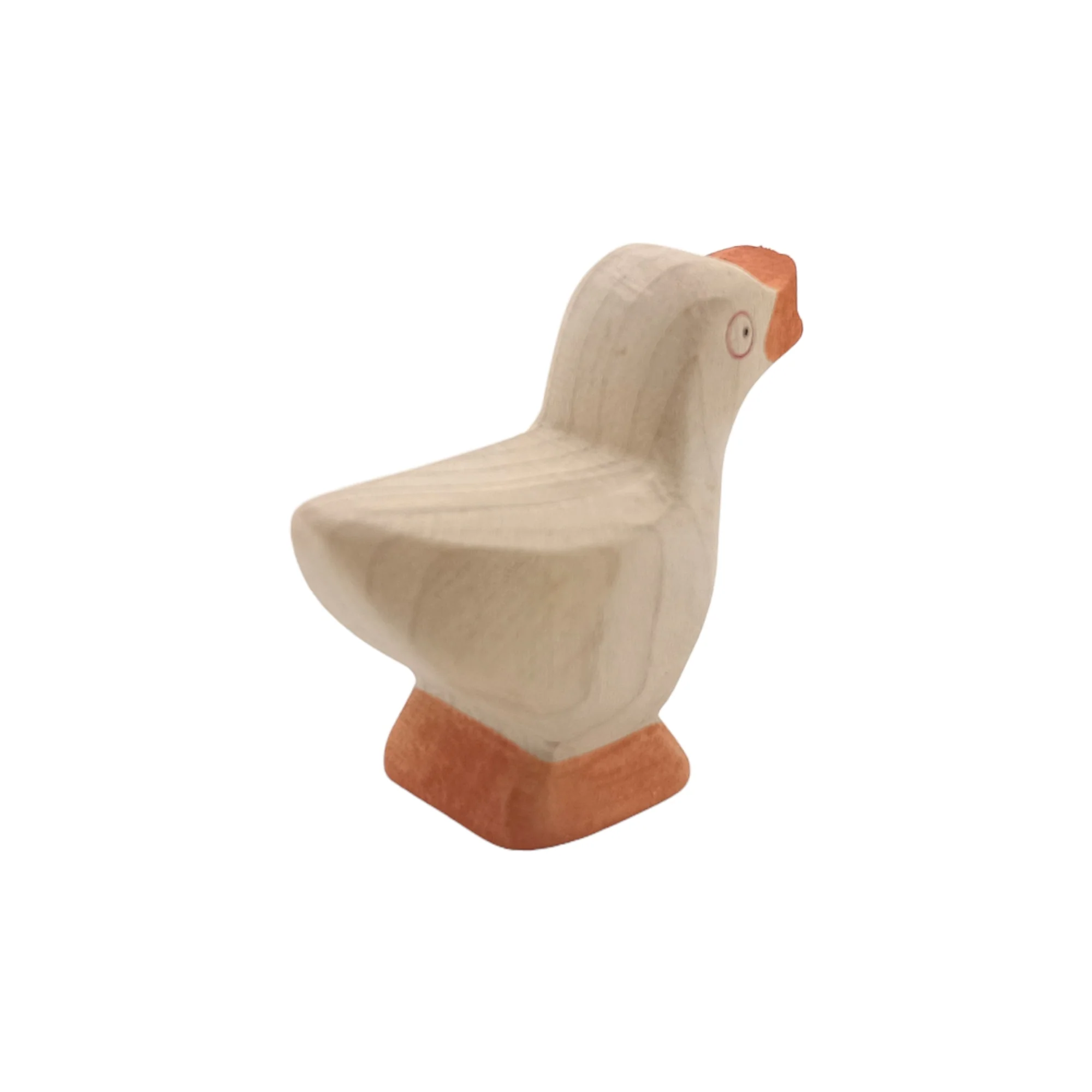 Handcrafted Open Ended Wooden Toy Farm Animal - Small Goose Head High - Image 3