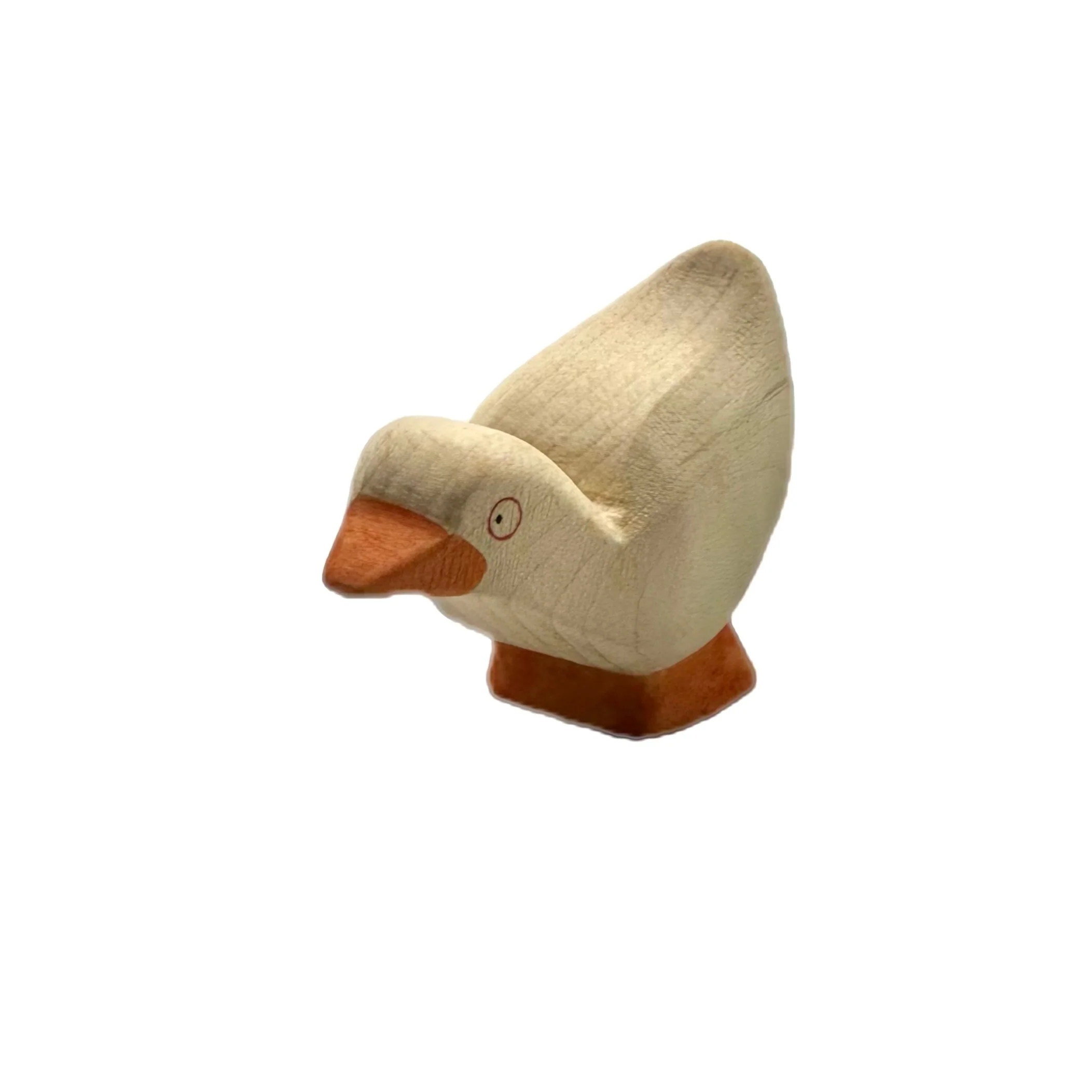 Handcrafted Open Ended Wooden Toy Farm Animal - Small Goose Standing - Image 2