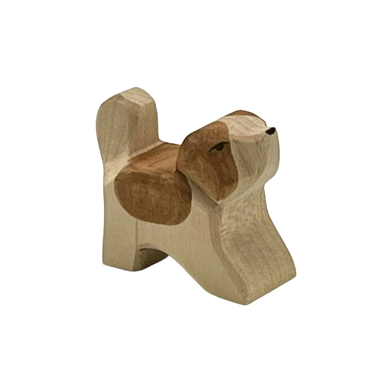 Handcrafted Open Ended Wooden Toy Farm Animal - St. Bernard Dog small head high - Image 2
