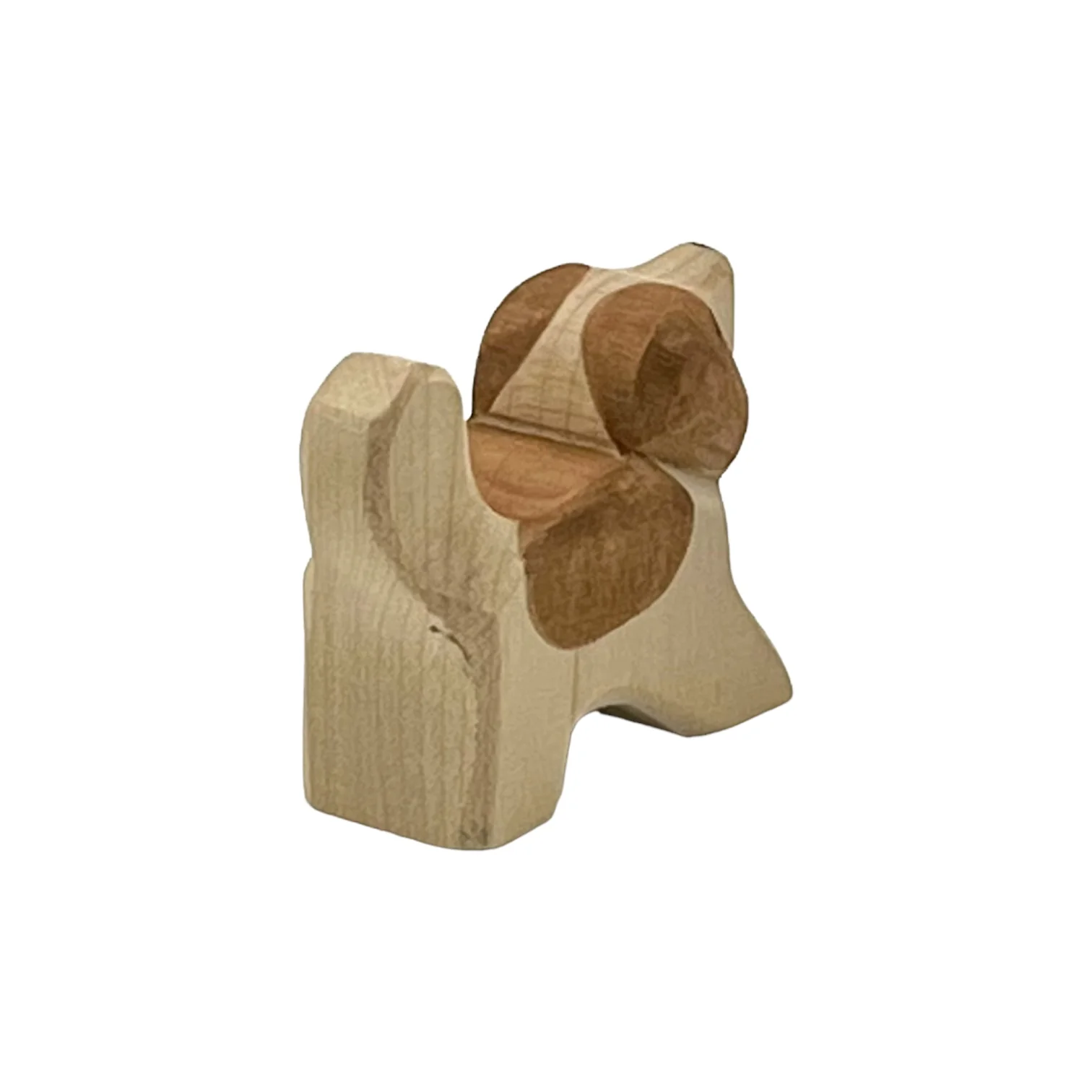 Handcrafted Open Ended Wooden Toy Farm Animal - St. Bernard Dog small head high - Image 4
