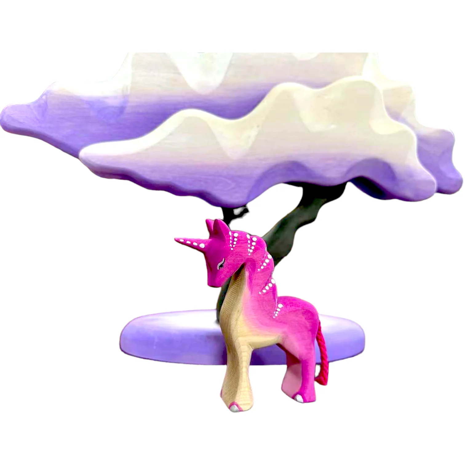 Handcrafted Open Ended Wooden Toy Figure Fairy Tale - 2 Pieces Unicorn Set - Image 6