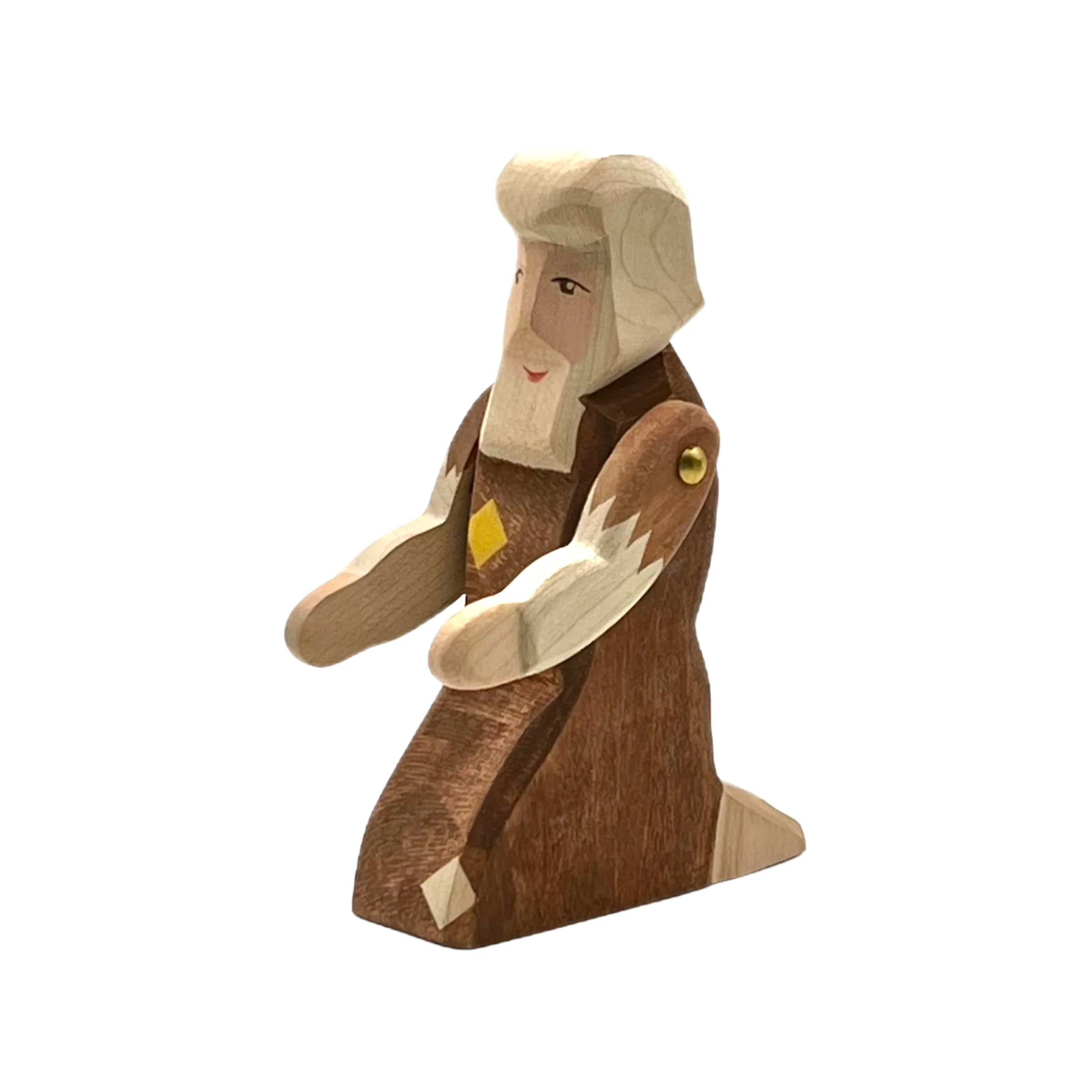 Handcrafted Open Ended Wooden Toy Figure Fairy Tale - Beggar