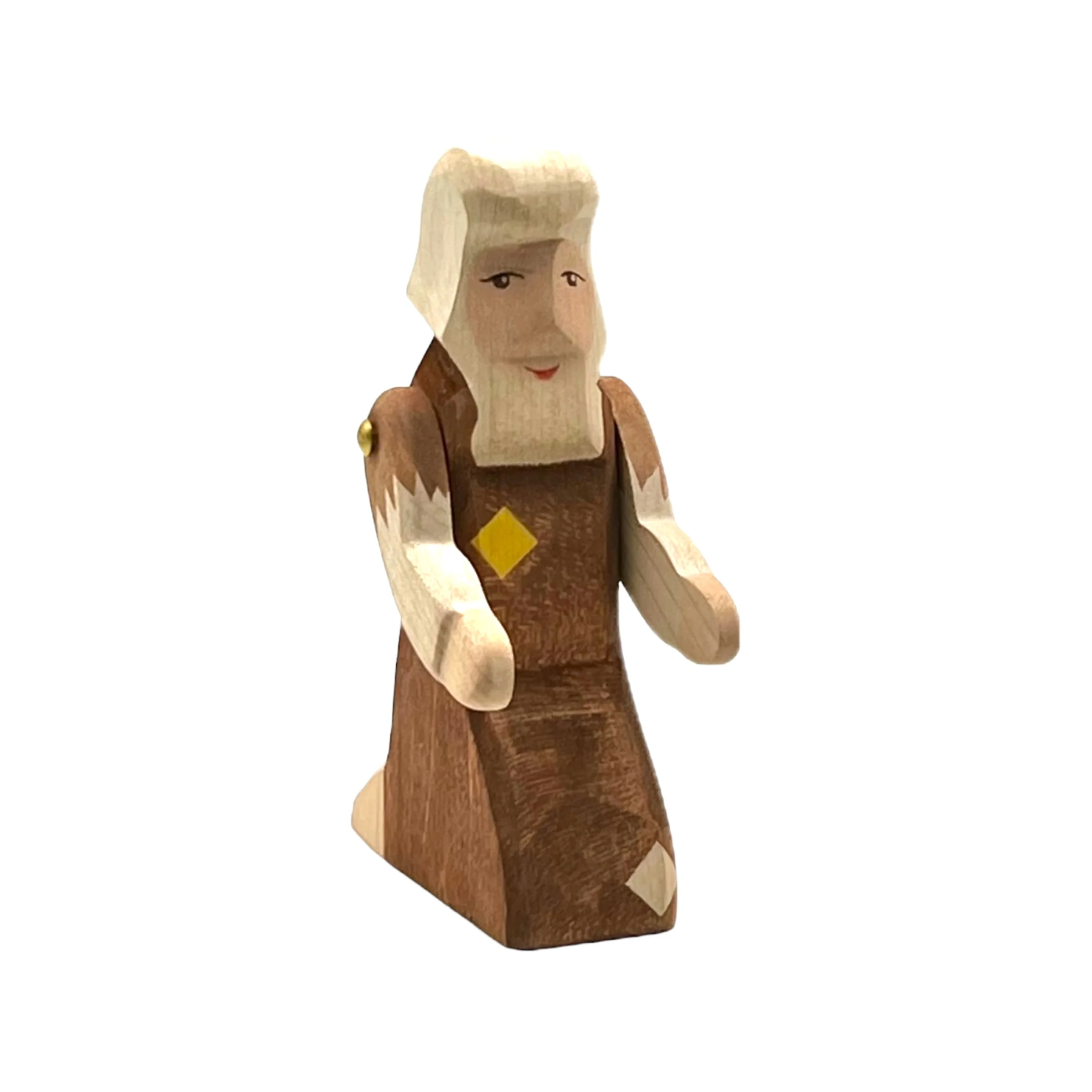 Handcrafted Open Ended Wooden Toy Figure Fairy Tale - Beggar - Image 2