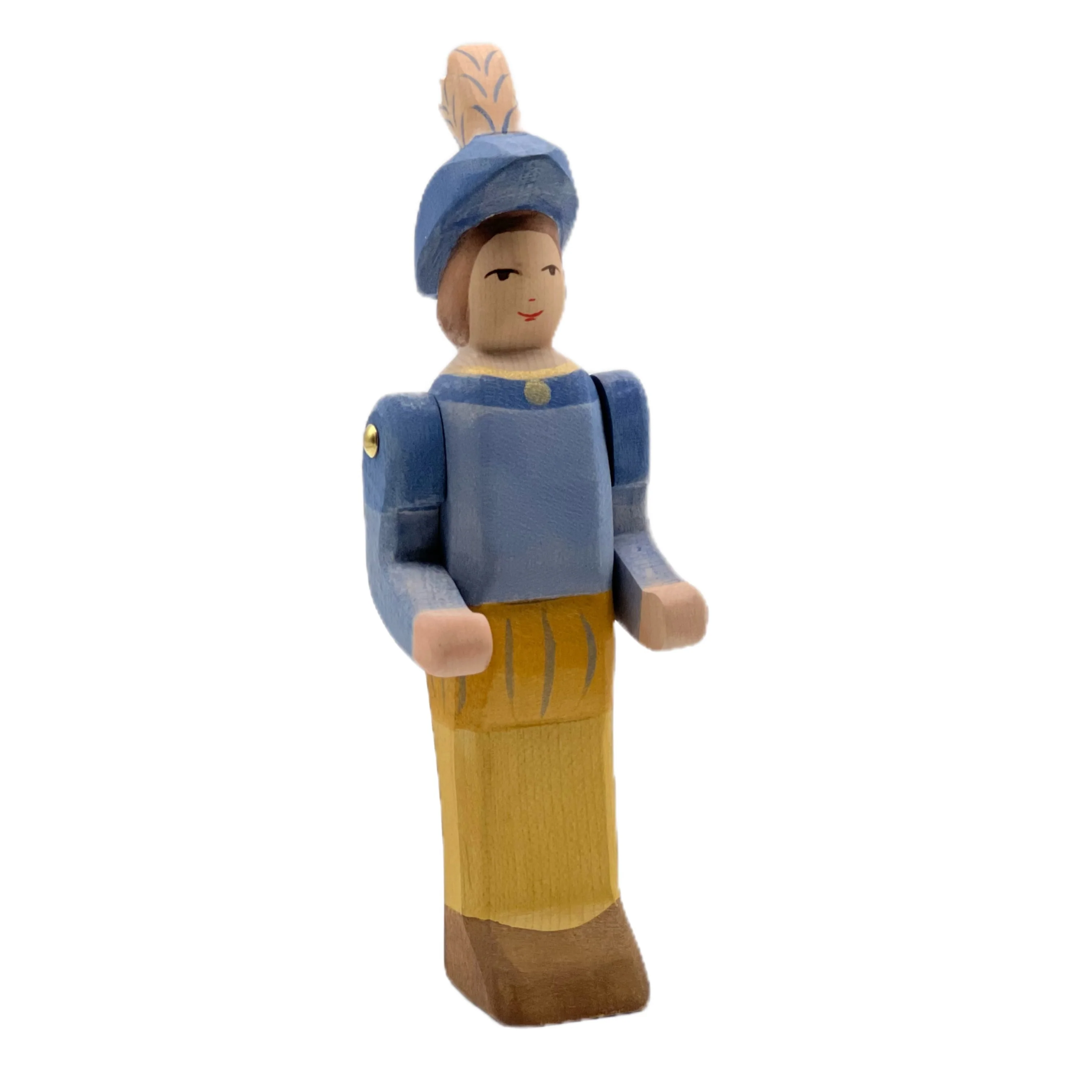 Handcrafted Open Ended Wooden Toy Figure Fairy Tale - Crown Prince without Sword - Image 3