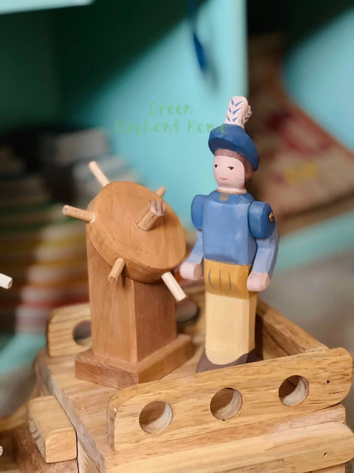 Handcrafted Open Ended Wooden Toy Figure Fairy Tale - Crown Prince without Sword - Image 5