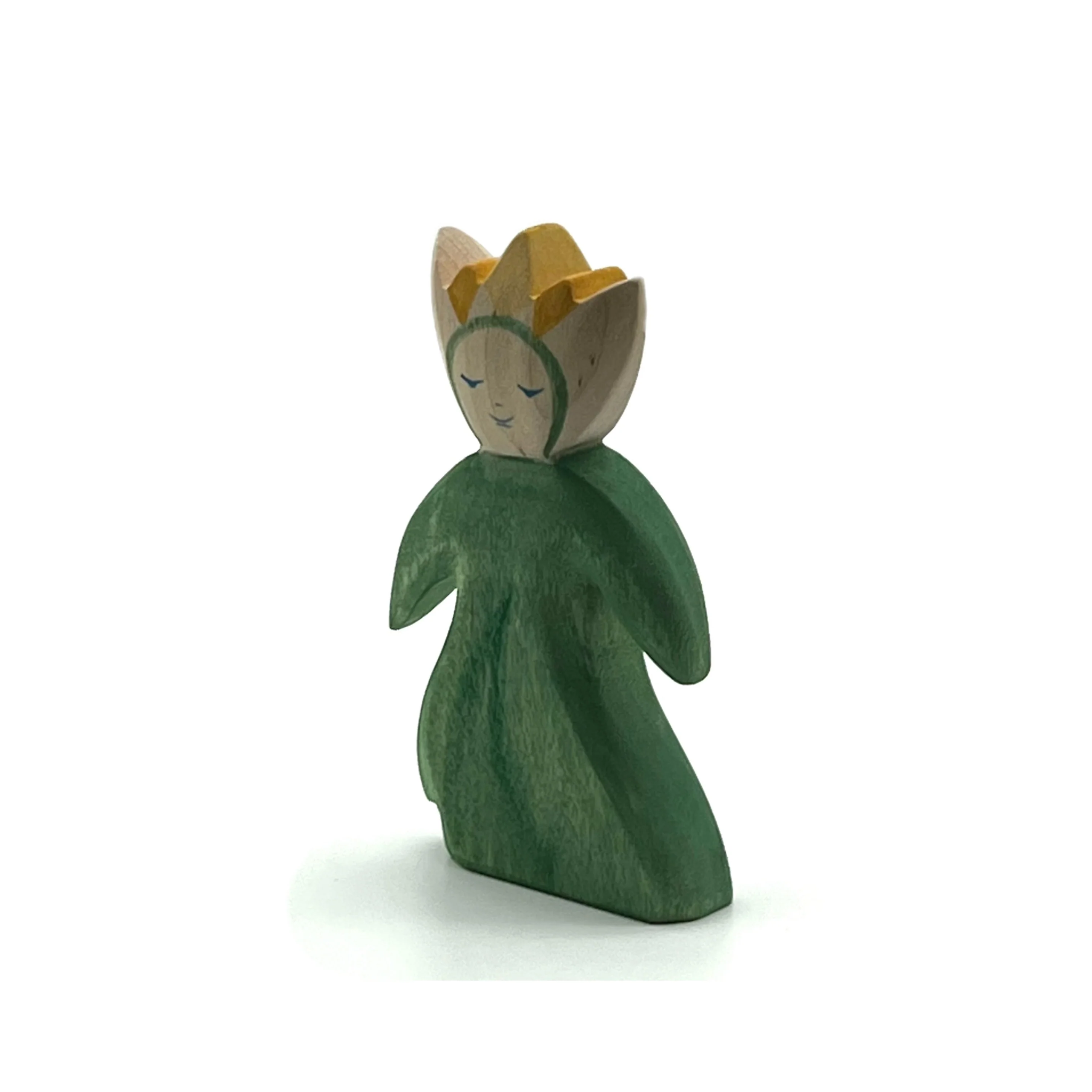 Handcrafted Open Ended Wooden Toy Figure Fairy Tale - Elf and Elf Queen (2 Pieces) - Image 2