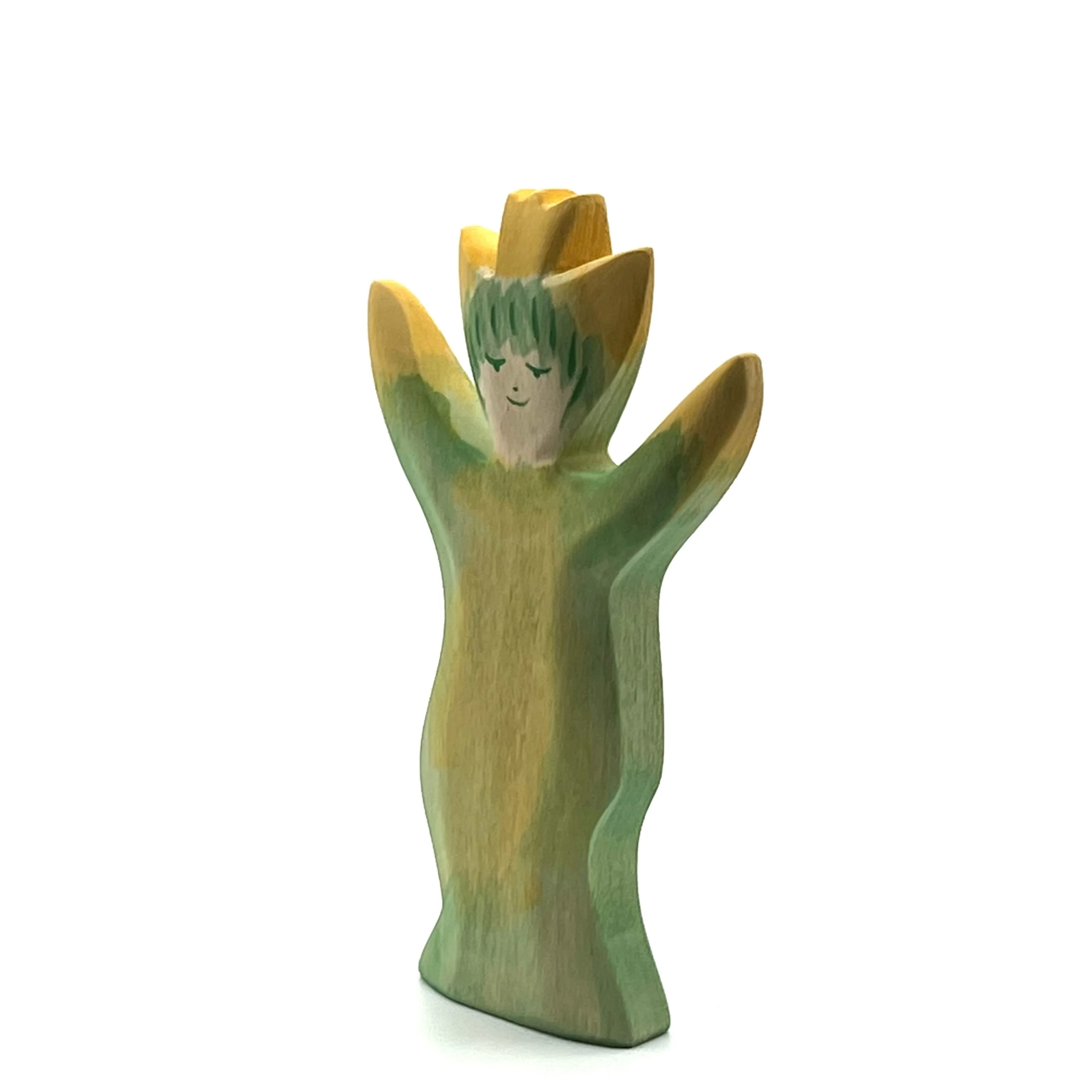 Handcrafted Open Ended Wooden Toy Figure Fairy Tale - Elf and Elf Queen (2 Pieces) - Image 3