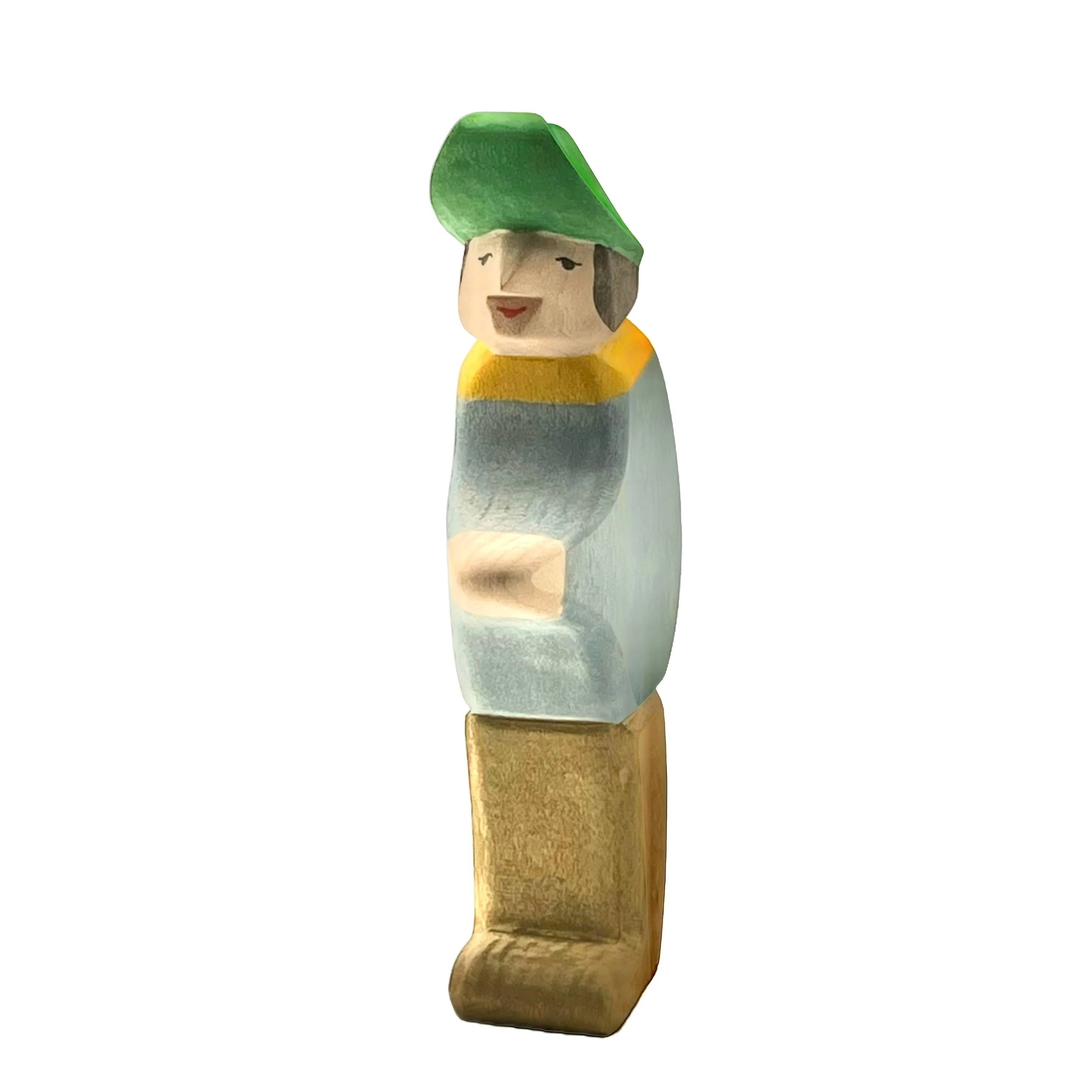 Handcrafted Open Ended Wooden Toy Figure Fairy Tale - Farmhand - Image 2