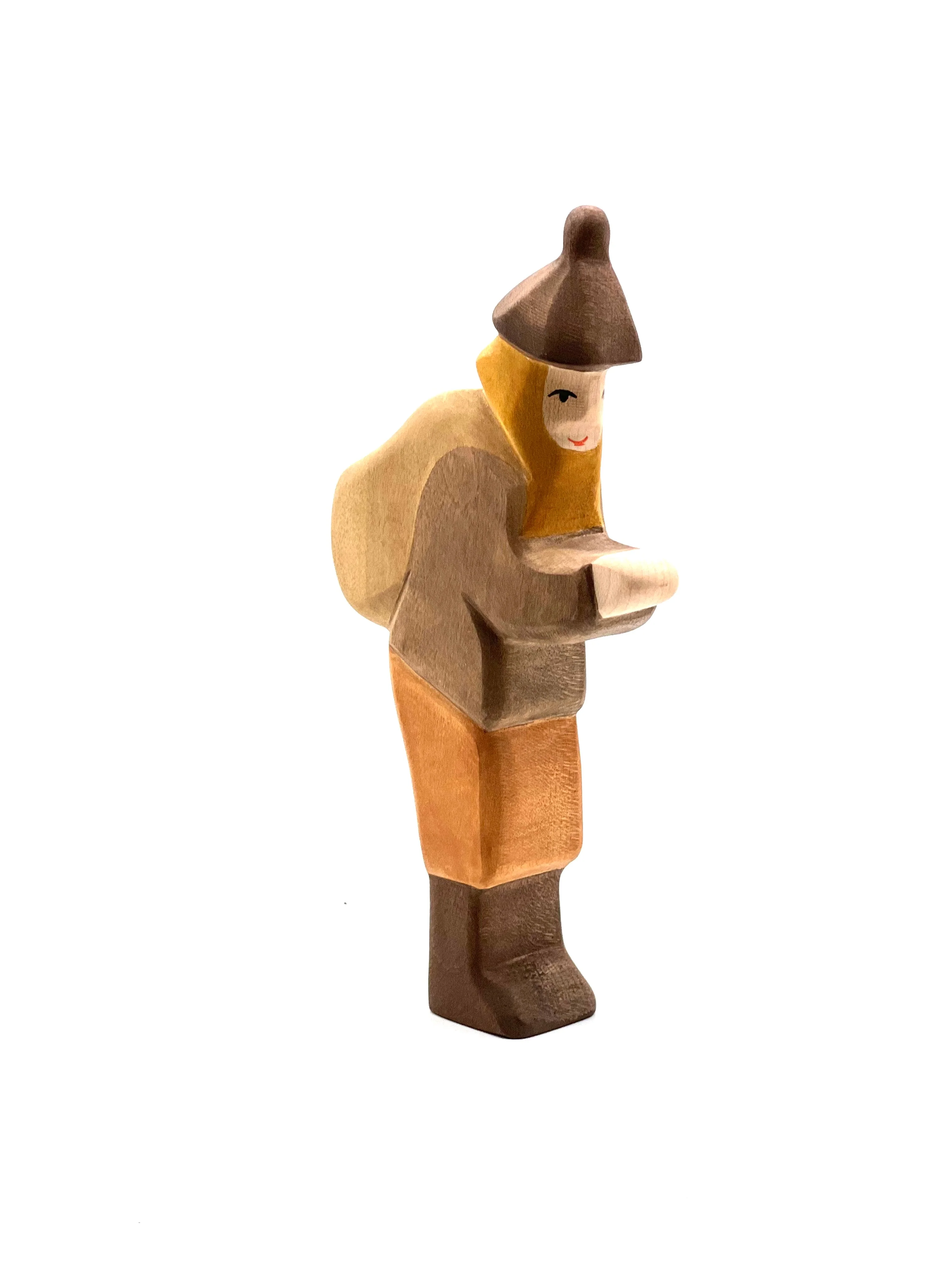 Handcrafted Open Ended Wooden Toy Figure Fairy Tale - Helper of St. Nicholas