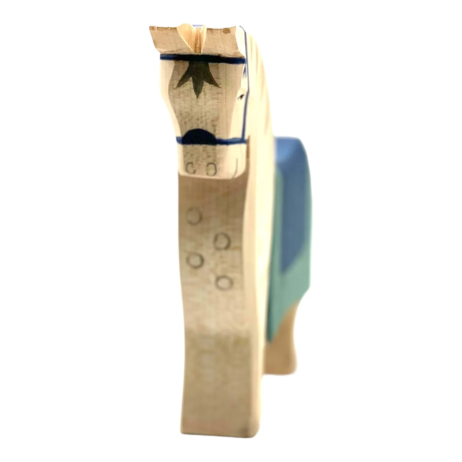 Handcrafted Open Ended Wooden Toy Figure Fairy Tale - Horse with Saddle - Image 2