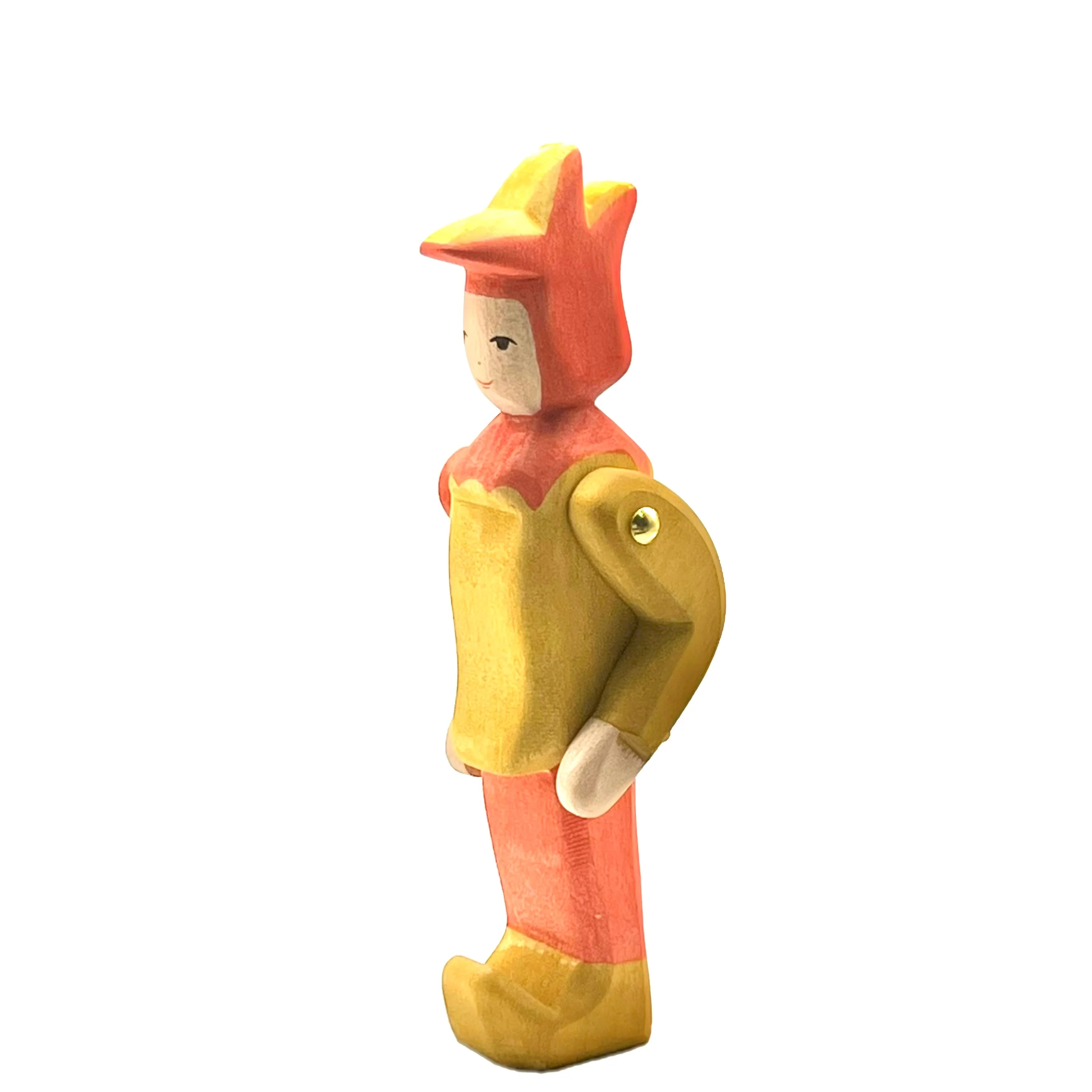 Handcrafted Open Ended Wooden Toy Figure Fairy Tale - Jester - Image 2