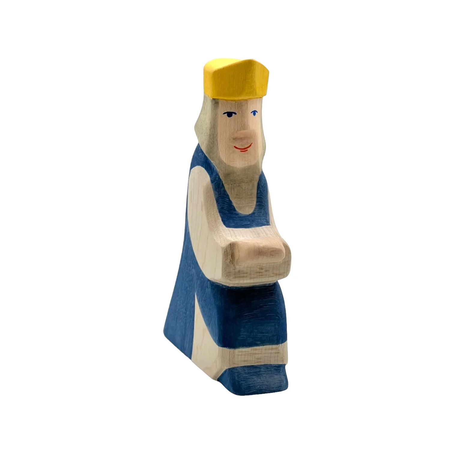 Handcrafted Open Ended Wooden Toy Figure Fairy Tale - King blue II - Image 2