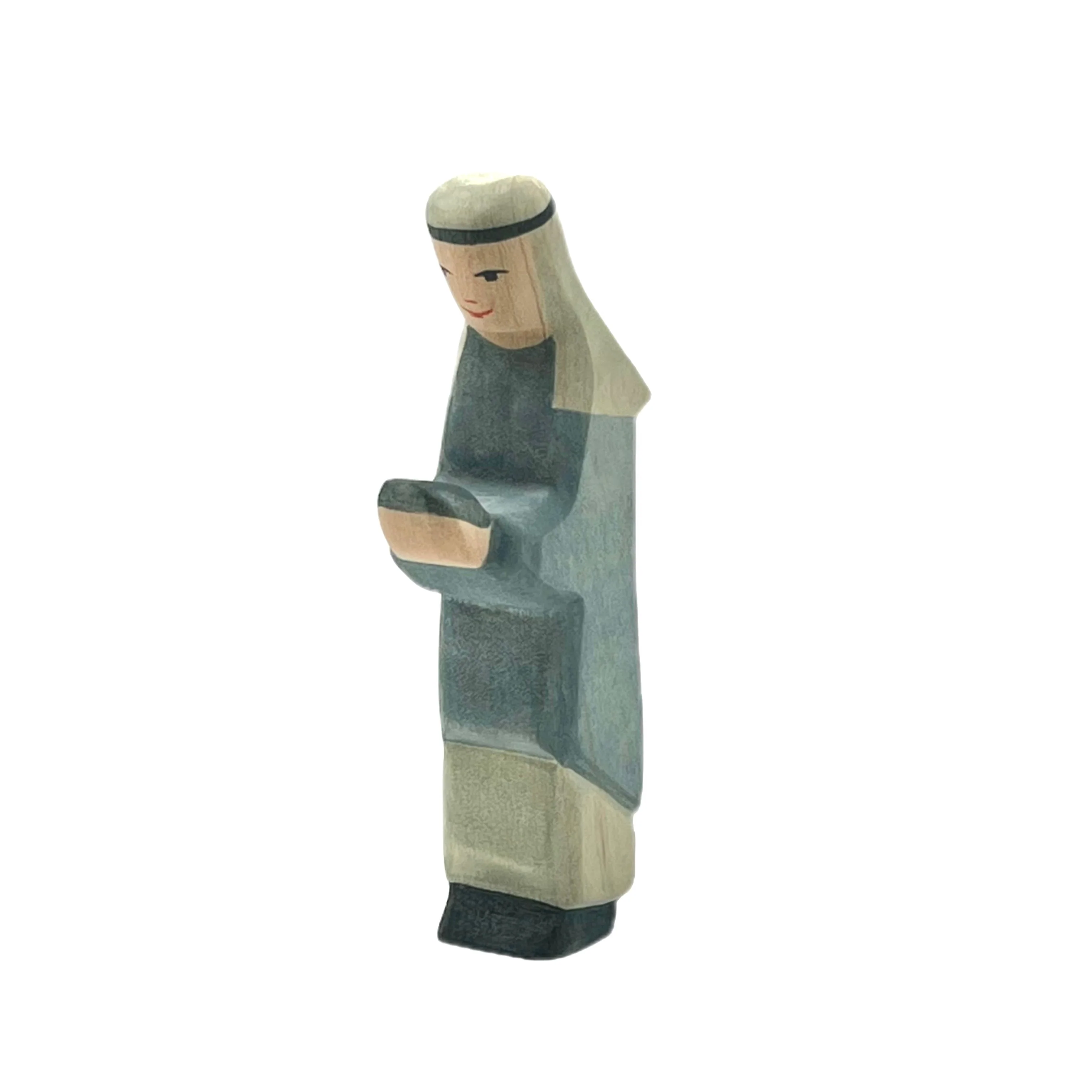Handcrafted Open Ended Wooden Toy Figure Fairy Tale - King Blue Oriental