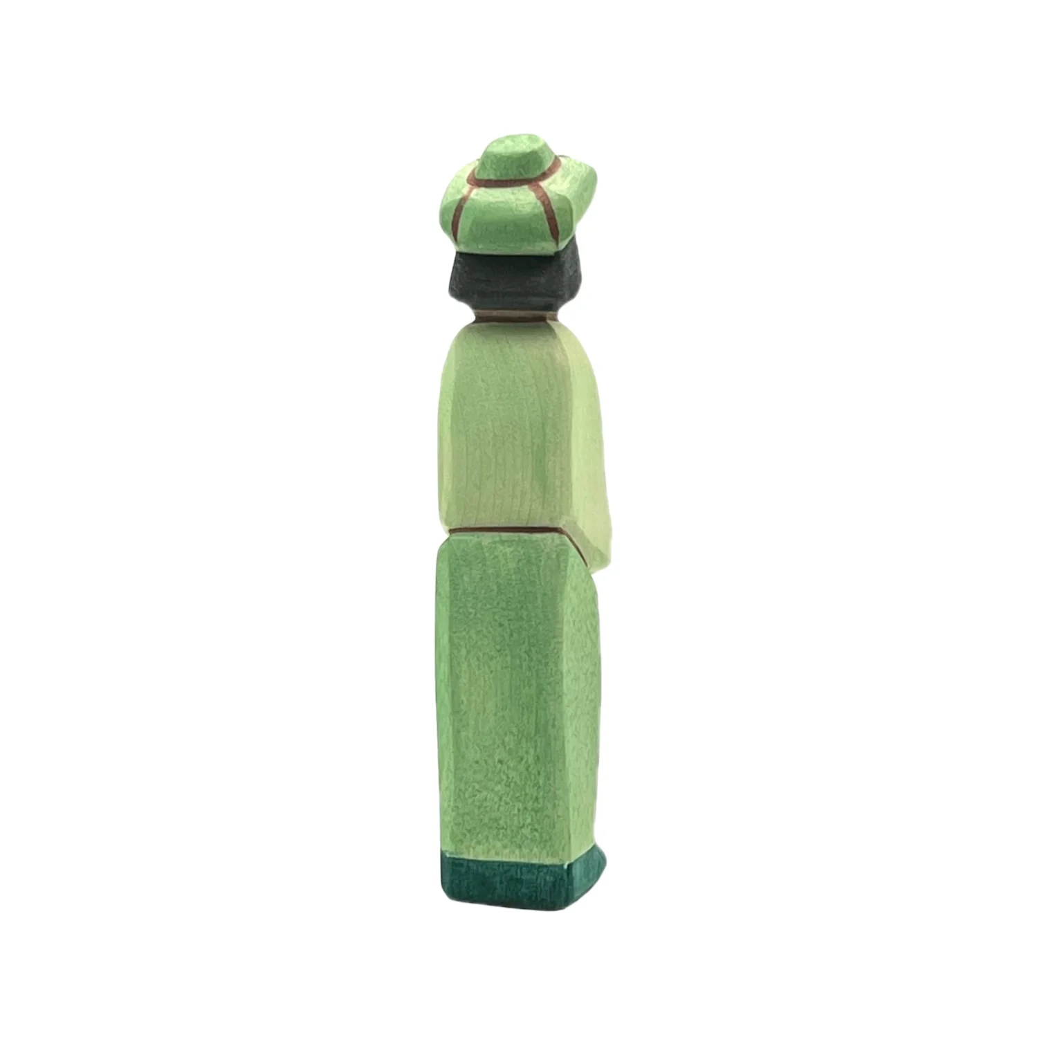 Handcrafted Open Ended Wooden Toy Figure Fairy Tale - King green oriental - Image 4