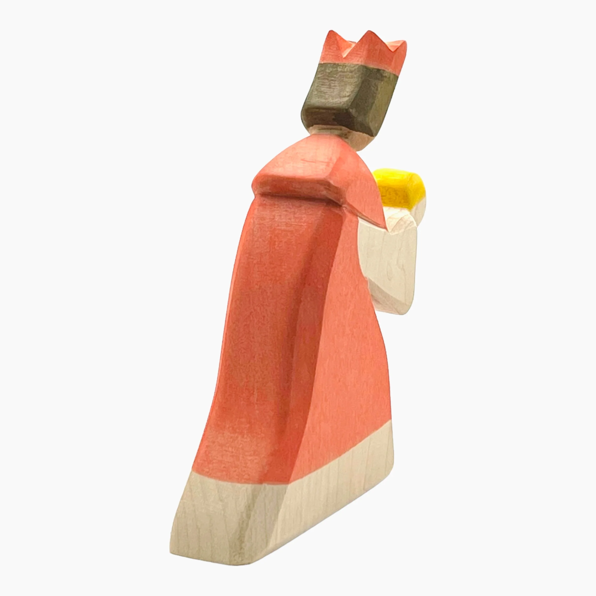 Handcrafted Open Ended Wooden Toy Figure Fairy Tale - King Red - Image 4