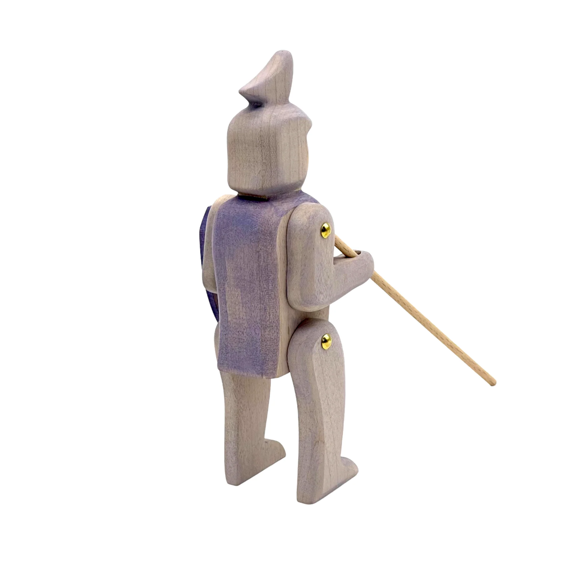 Handcrafted Open Ended Wooden Toy Figure Fairy Tale - Knight riding blue ONLY - Image 3