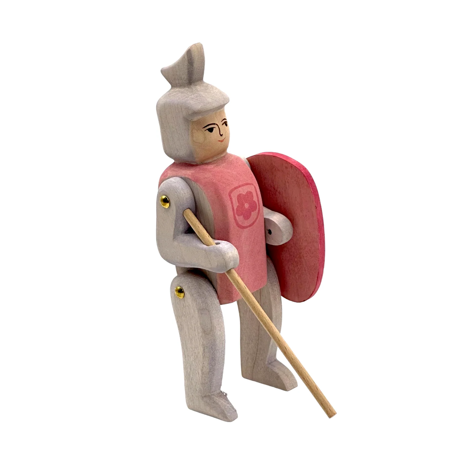 Handcrafted Open Ended Wooden Toy Figure Fairy Tale - Knight riding red ONLY - Image 2