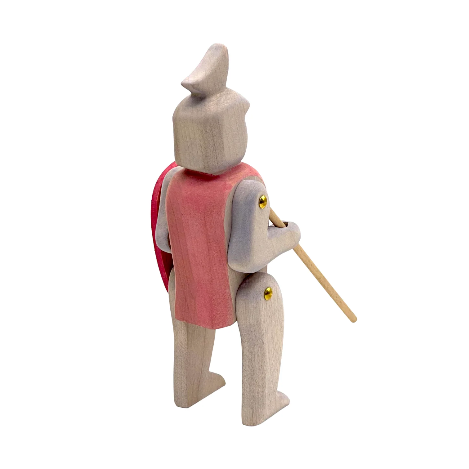 Handcrafted Open Ended Wooden Toy Figure Fairy Tale - Knight riding red ONLY - Image 3