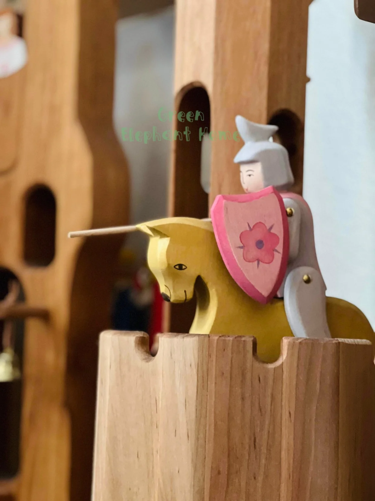Handcrafted Open Ended Wooden Toy Figure Fairy Tale - Knight riding red ONLY - Image 9