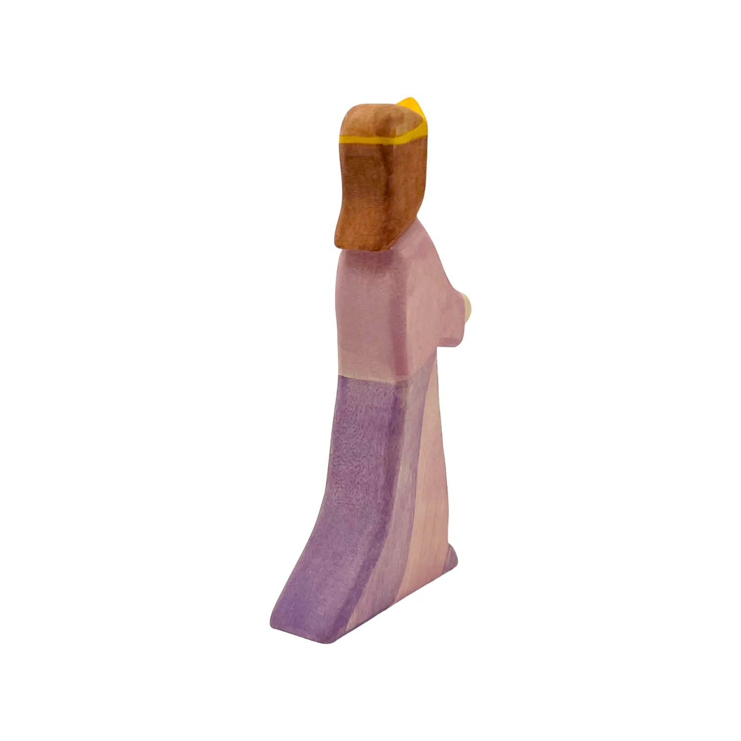 Handcrafted Open Ended Wooden Toy Figure Fairy Tale - Purple Princess - Image 3