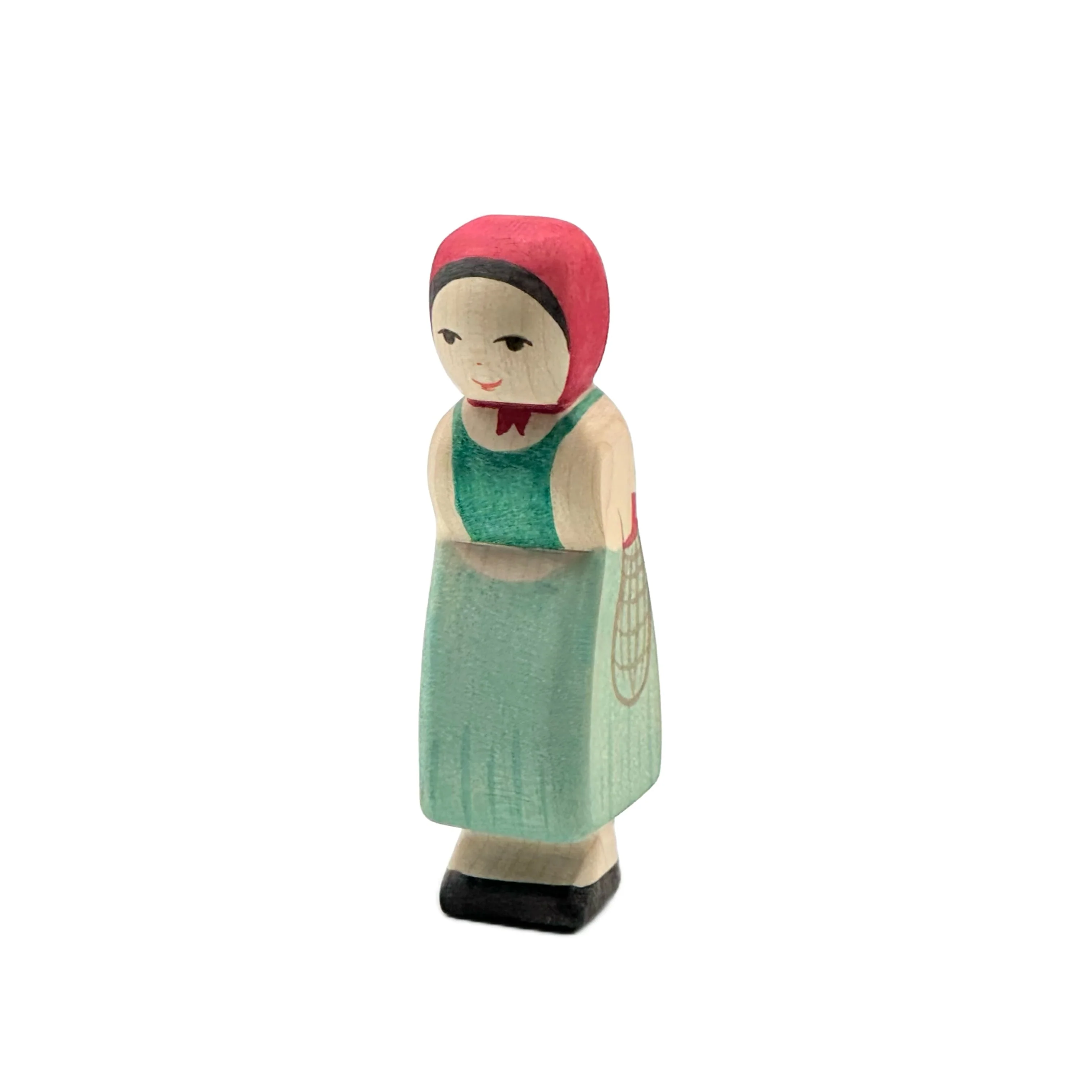 Handcrafted Open Ended Wooden Toy Figure Fairy Tale - Red Riding Hood - Image 2