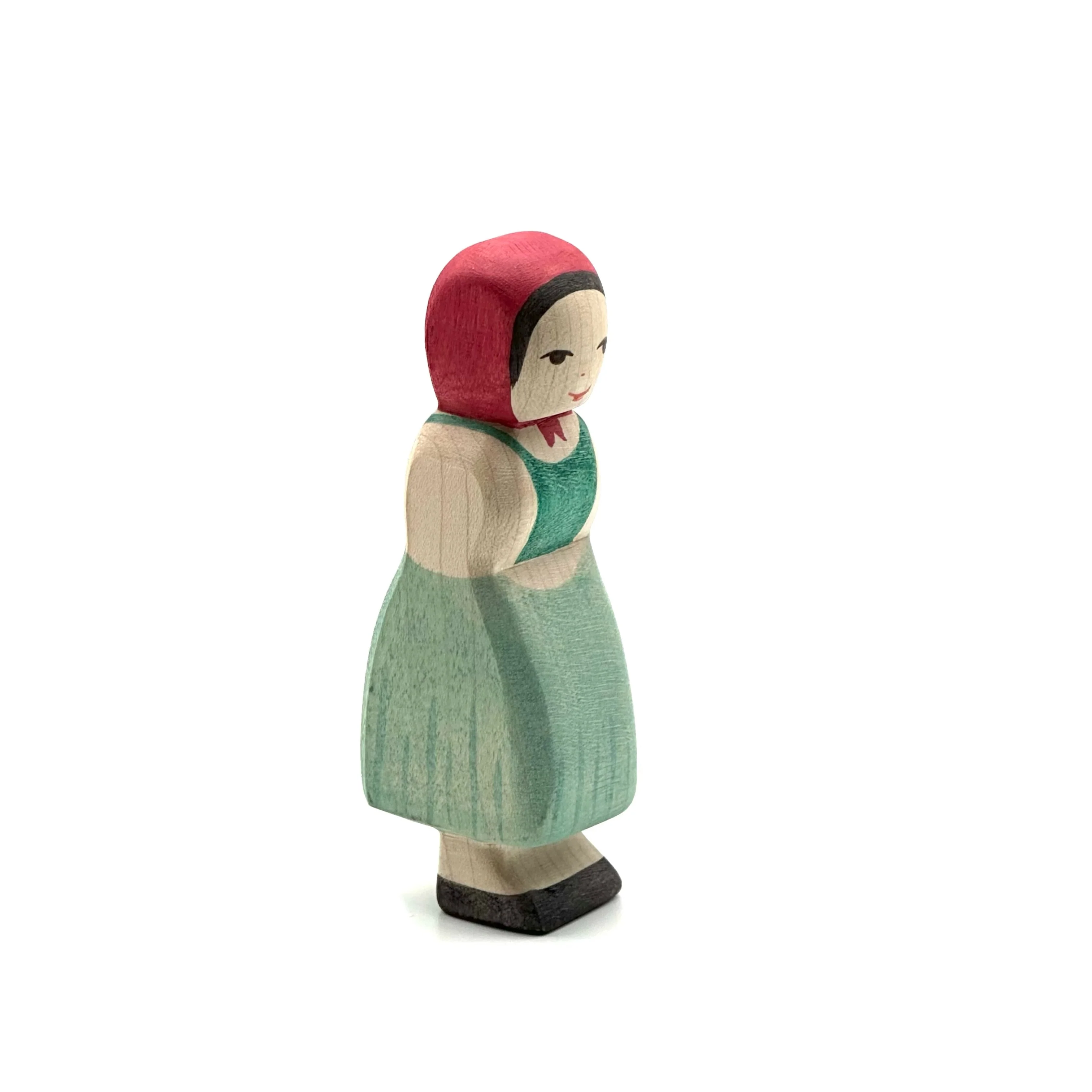 Handcrafted Open Ended Wooden Toy Figure Fairy Tale - Red Riding Hood - Image 3