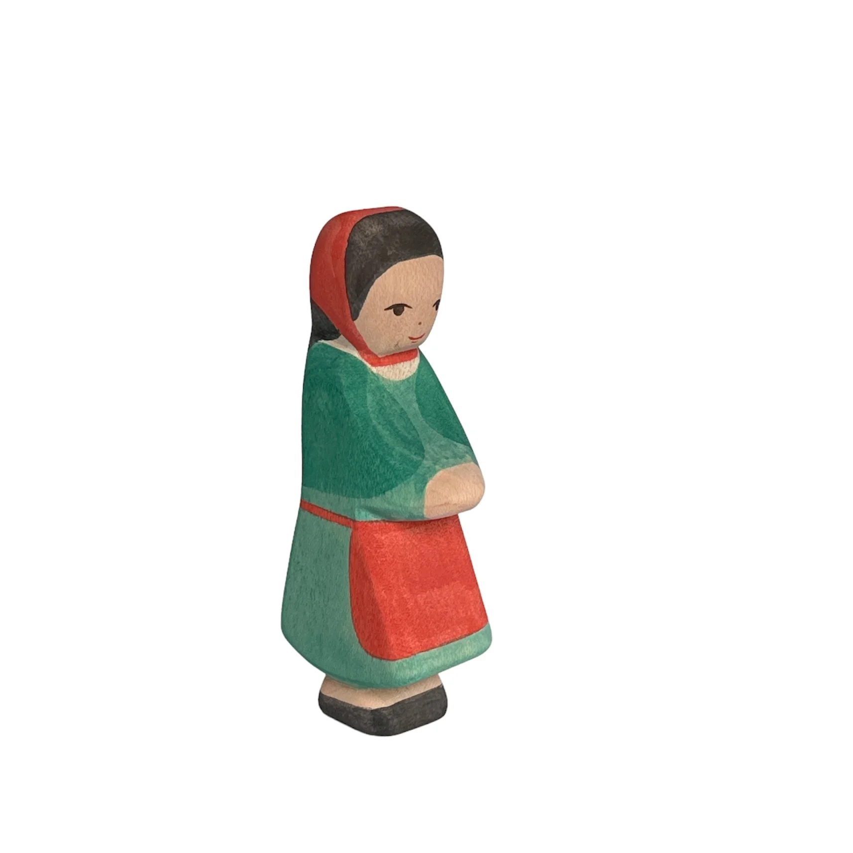 Handcrafted Open Ended Wooden Toy Figure Fairy Tale - Red Riding Hood (New Version) - Image 2