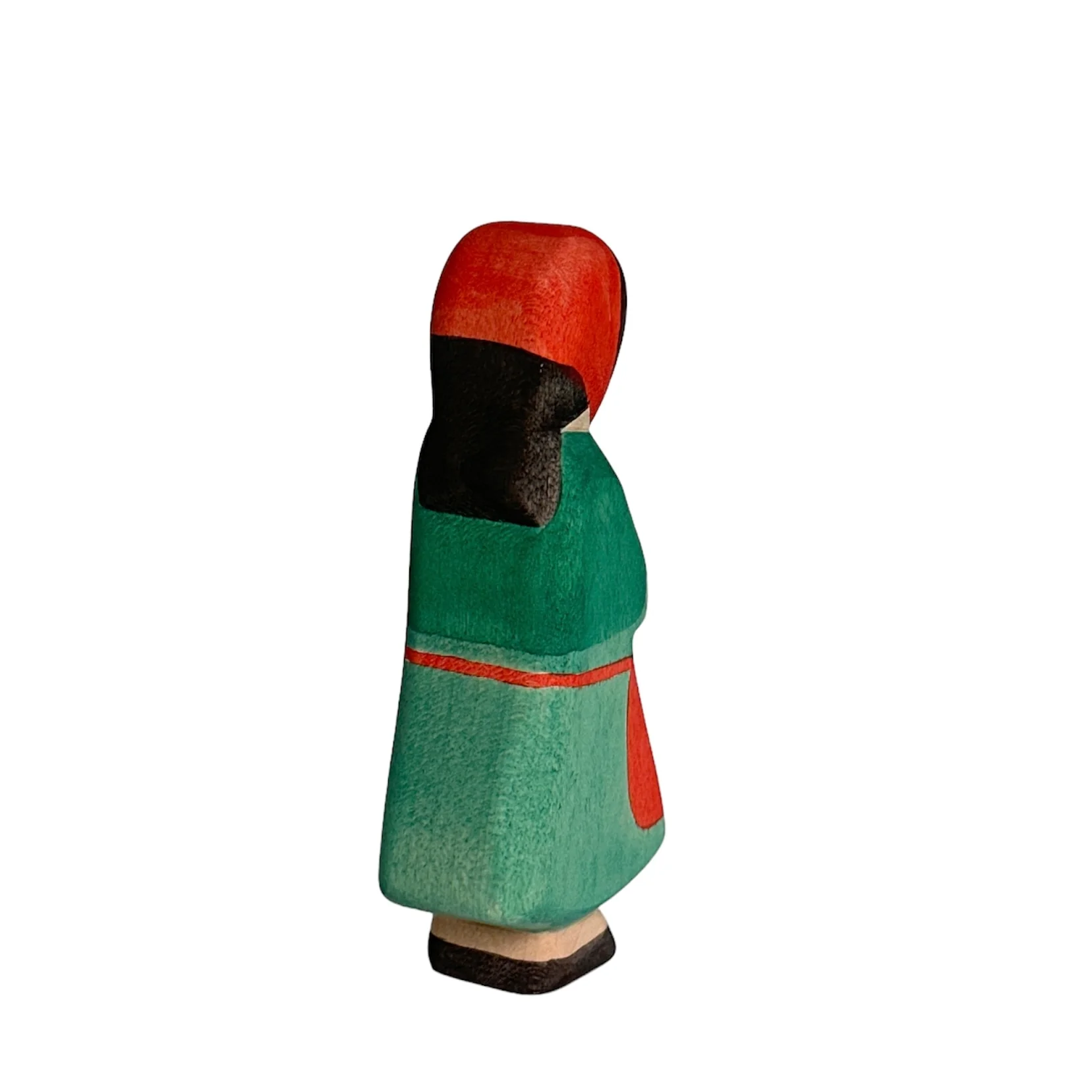Handcrafted Open Ended Wooden Toy Figure Fairy Tale - Red Riding Hood (New Version) - Image 4