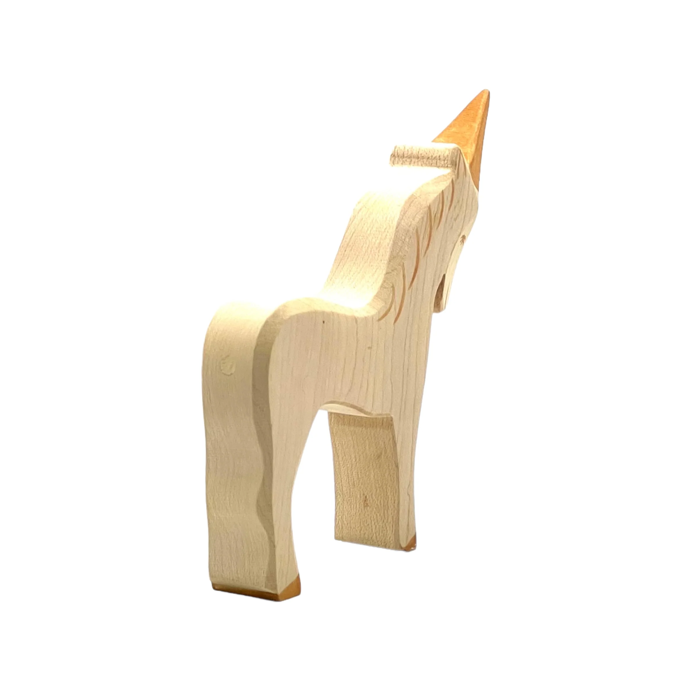 Handcrafted Open Ended Wooden Toy Figure Fairy Tale - Unicorn - Image 3