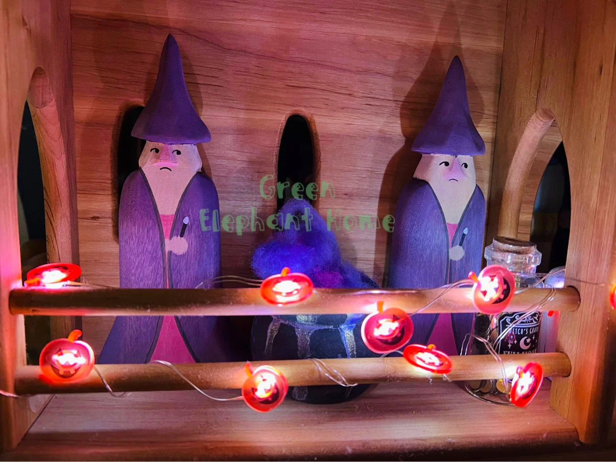 Handcrafted Open Ended Wooden Toy Figure Fairy Tale - Wizard - Image 4