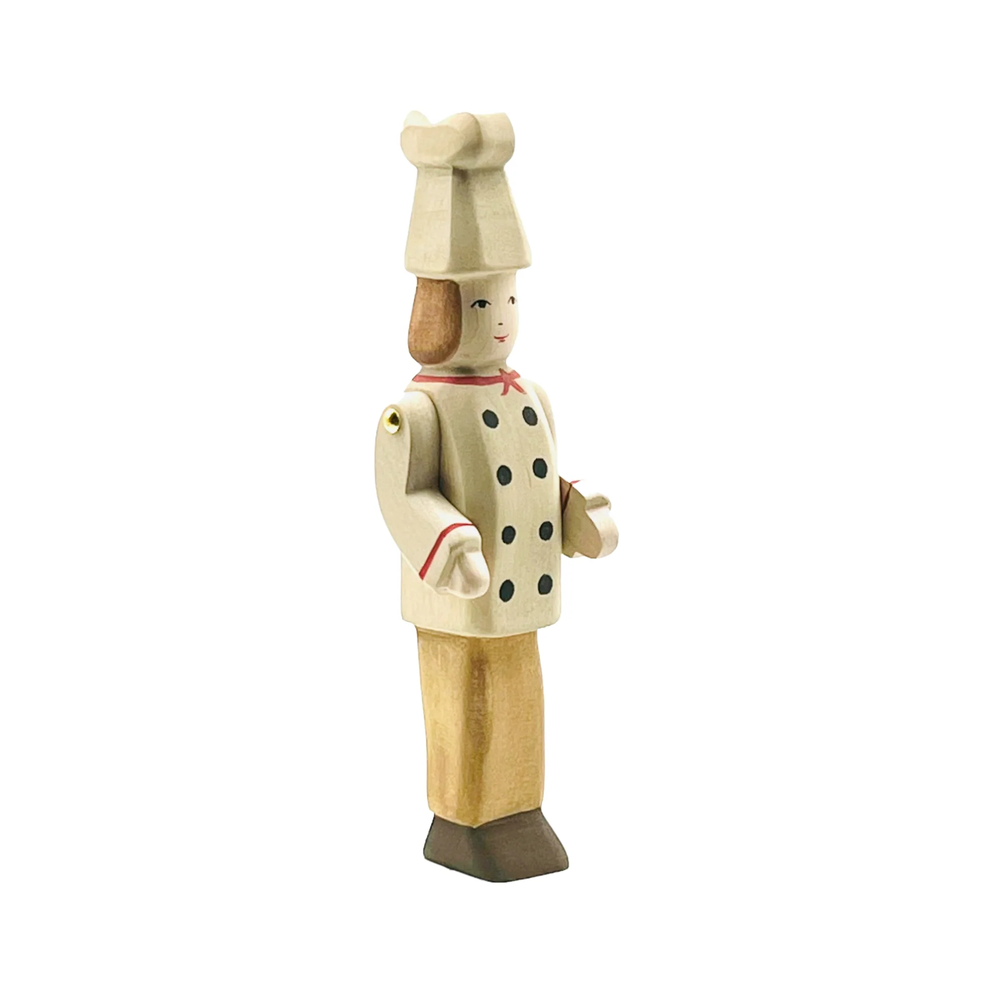 Handcrafted Open Ended Wooden Toy Figure Family - Chef - Image 2