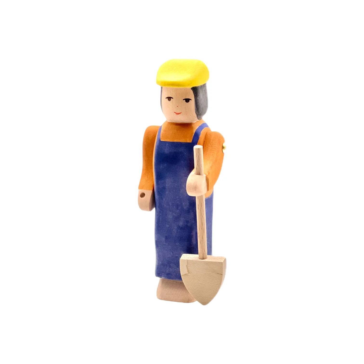 Handcrafted Open Ended Wooden Toy Figure Family - Construction Worker - Image 2