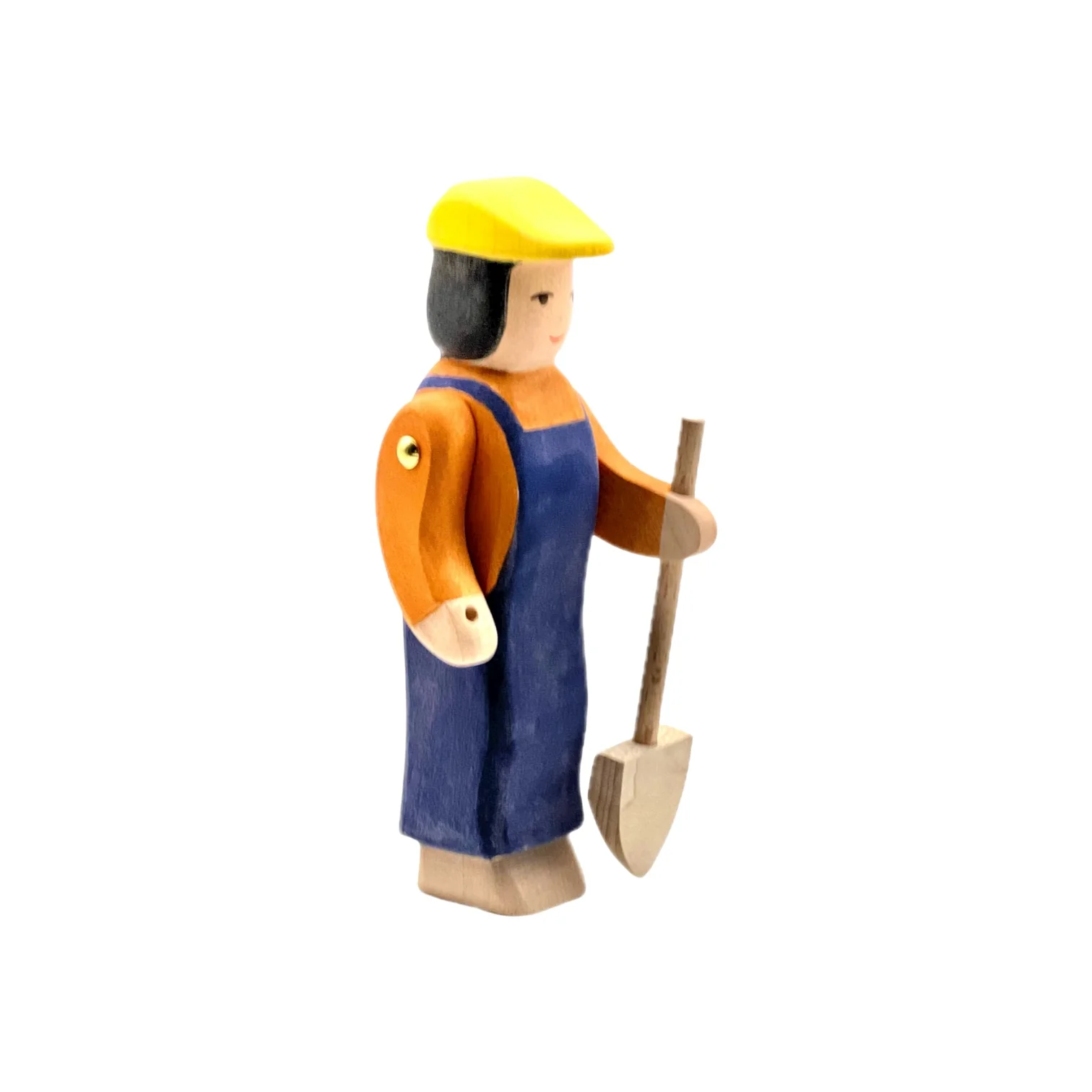 Handcrafted Open Ended Wooden Toy Figure Family - Construction Worker - Image 4