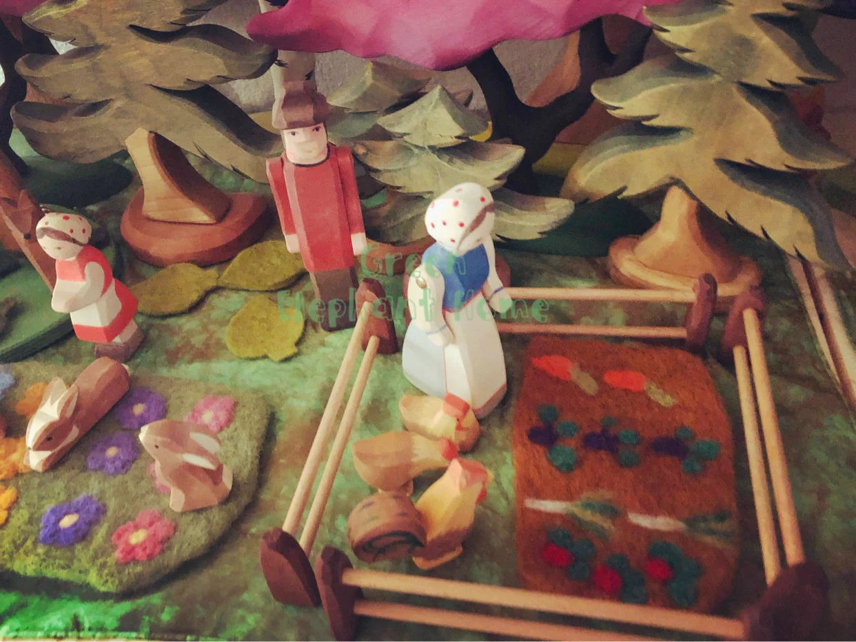 Handcrafted Open Ended Wooden Toy Figure Family - Farm Wife - Image 6