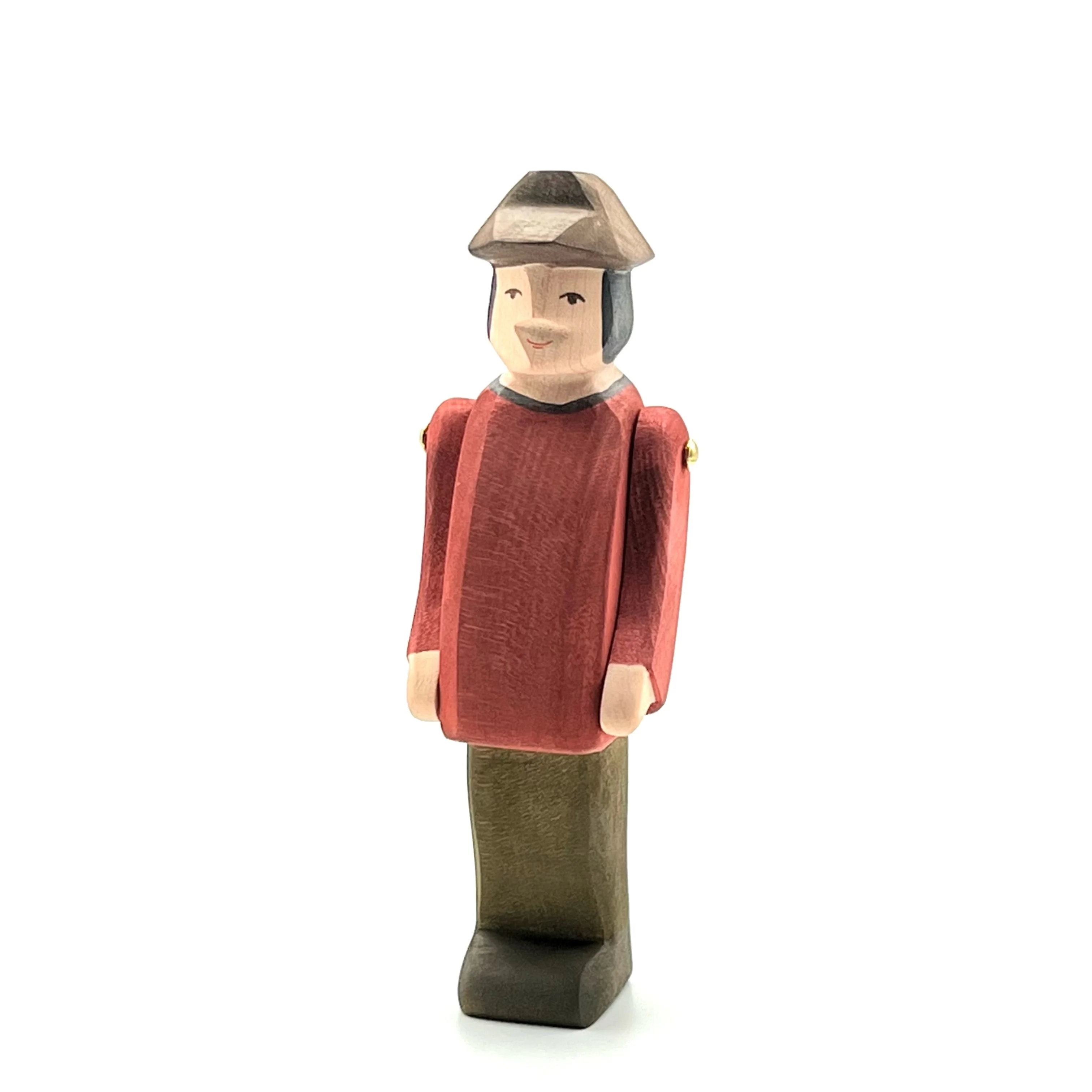 Handcrafted Open Ended Wooden Toy Figure Family - Farmer - Image 2